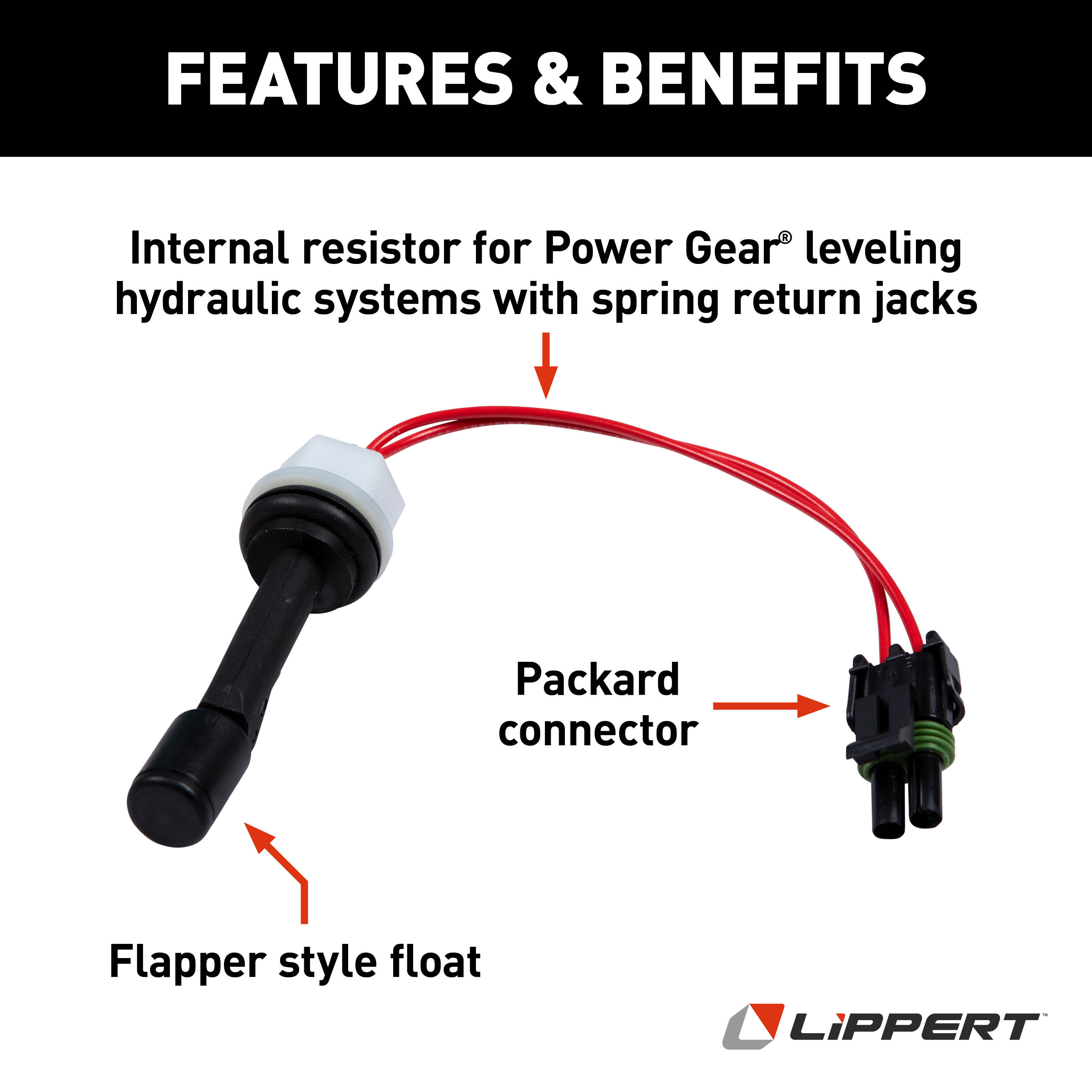 Lippert - Vertical Fluid Sensor (Packard Connector) - Power Gear Leveling - Image 2