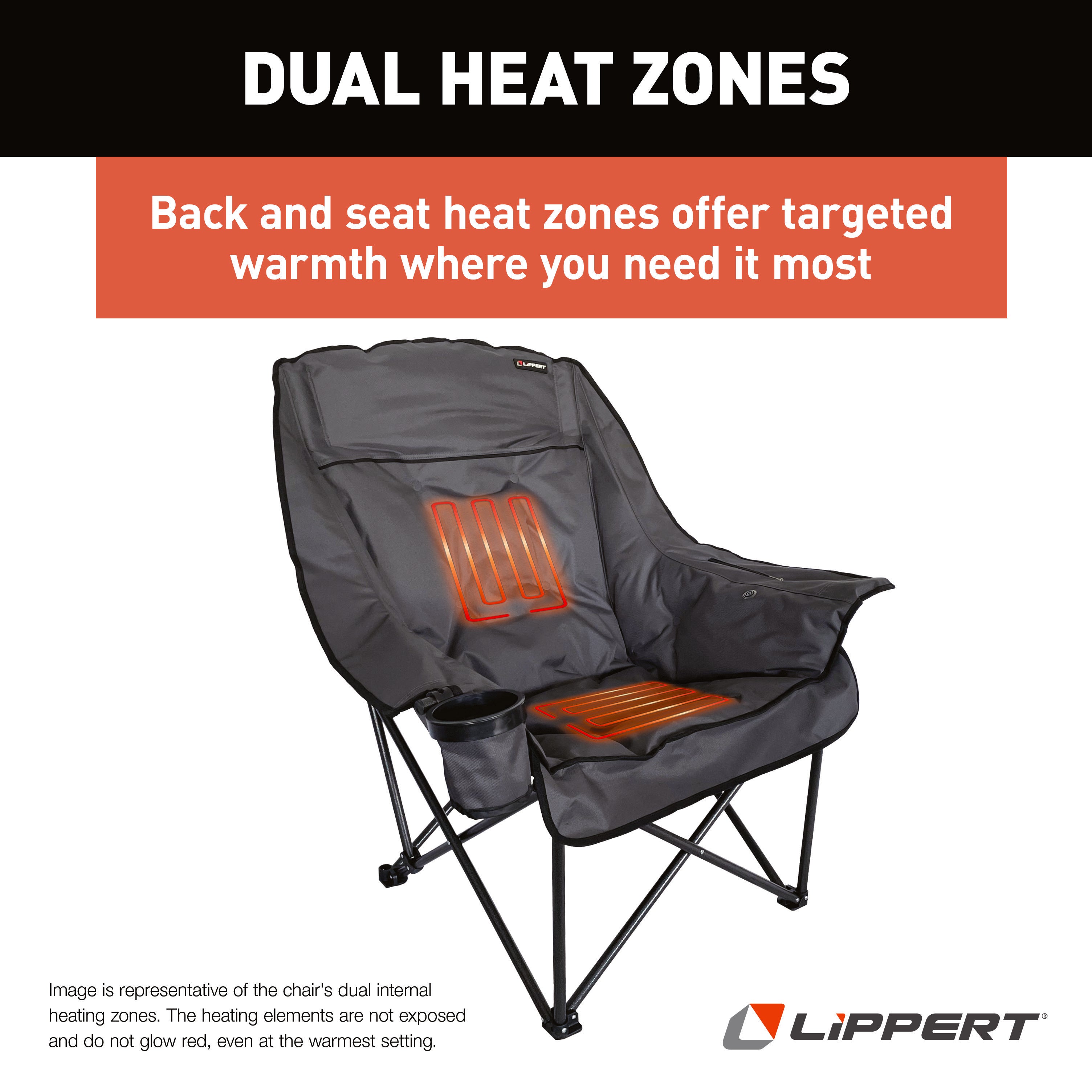 Lippert Big Bear Heated Chair - Dark Grey #2024043334 - Image 4
