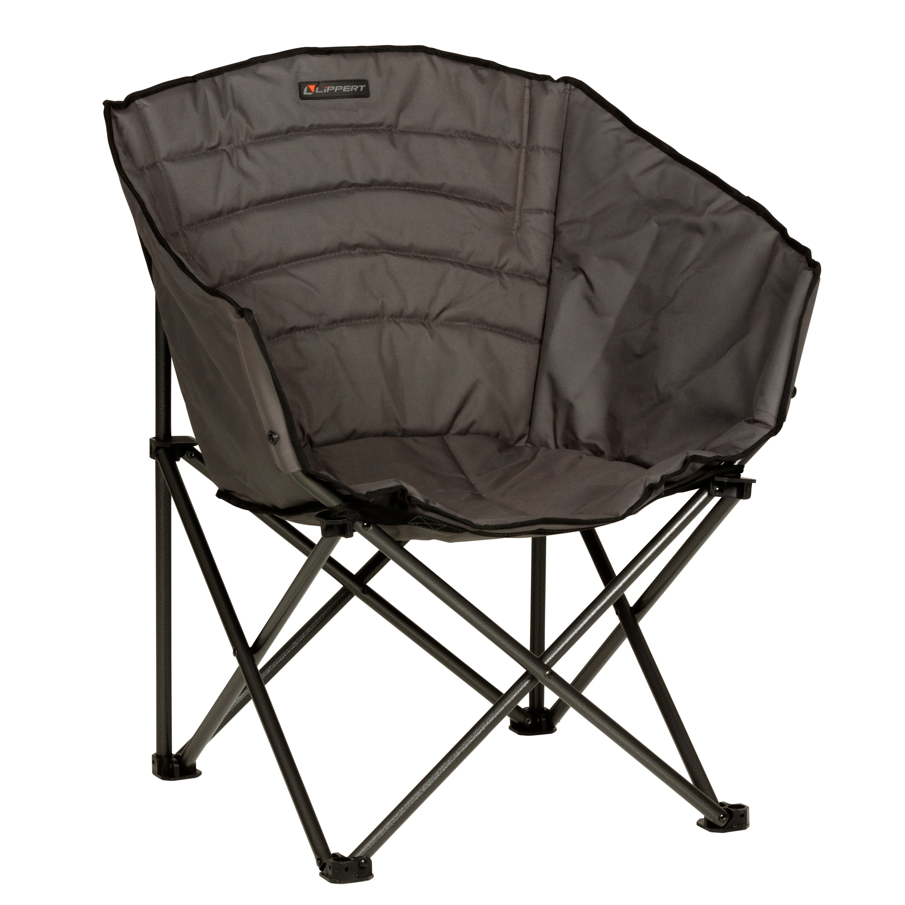 Lippert Campfire Barrel Chair - Dark Grey - Image 1