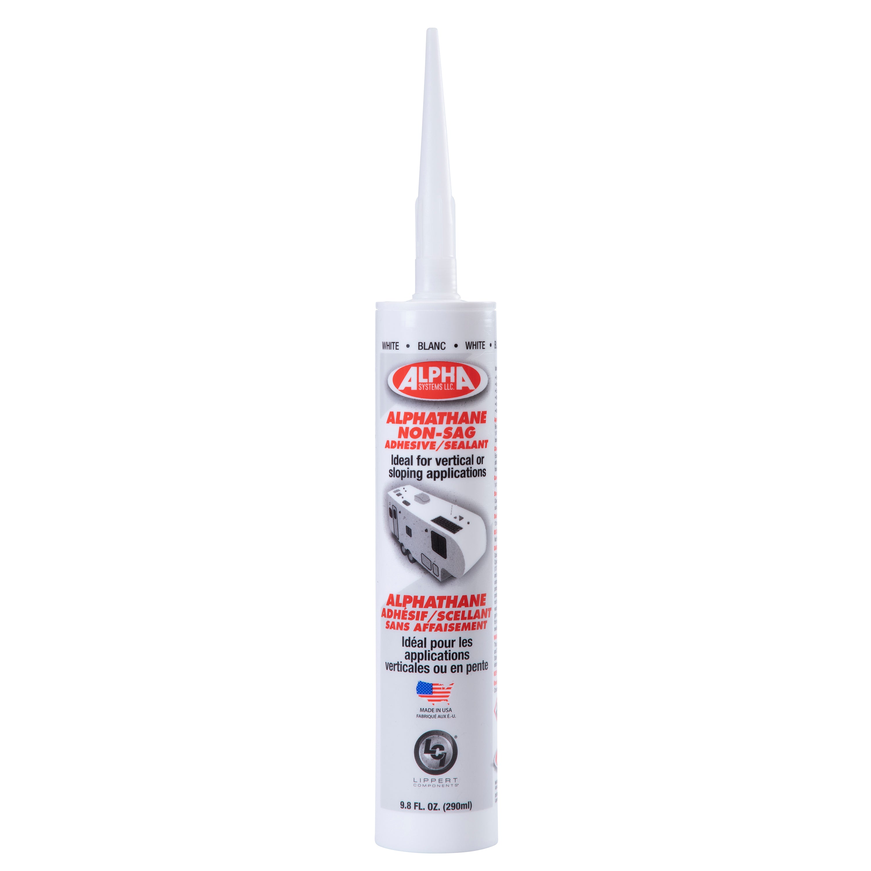 Alpha Systems - 5160 Alphathane Non-Sag Sealant, White (9.8 Oz. Tube) - Image 1