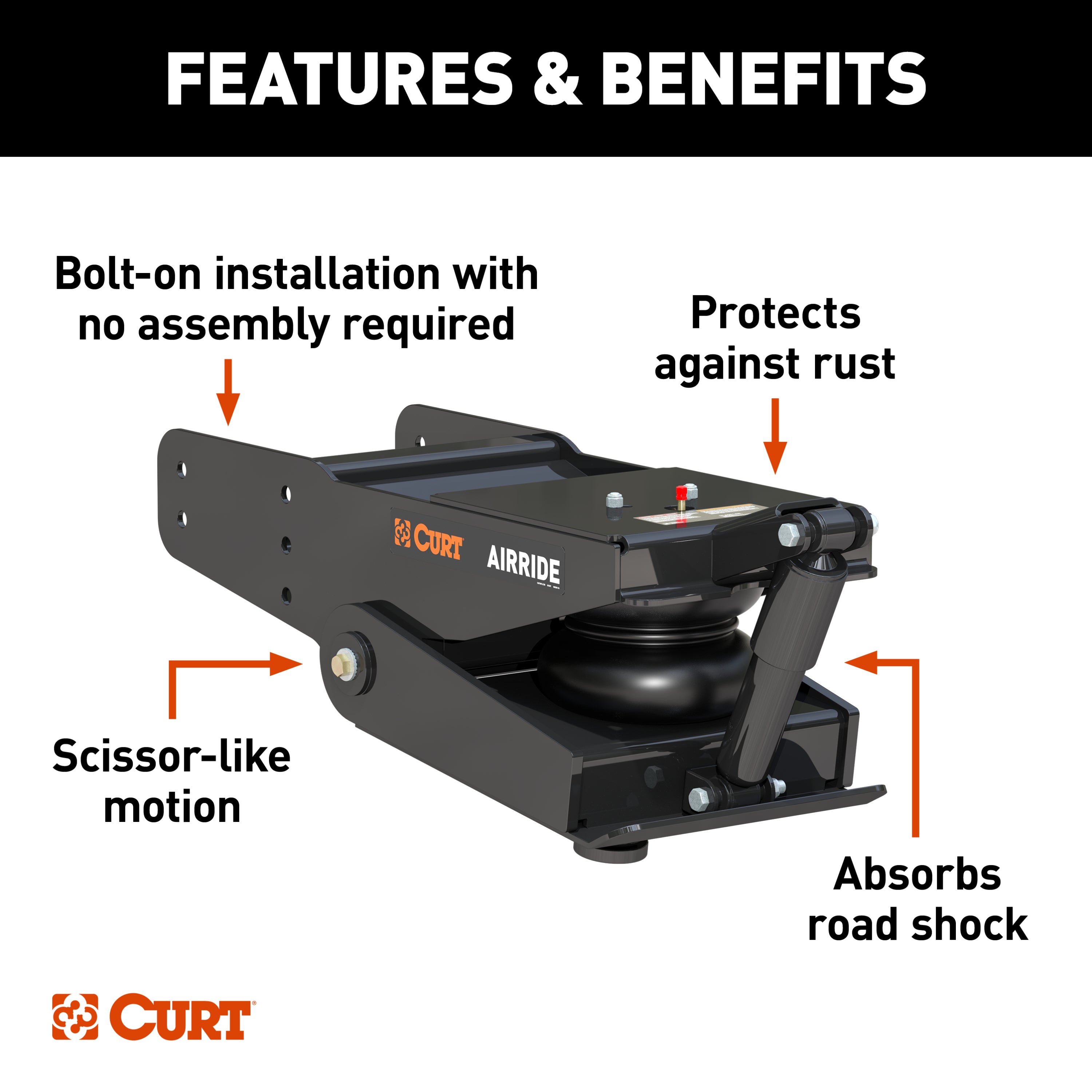 Curt Air Ride Pin Box - 21,000 Lbs. - Image 2