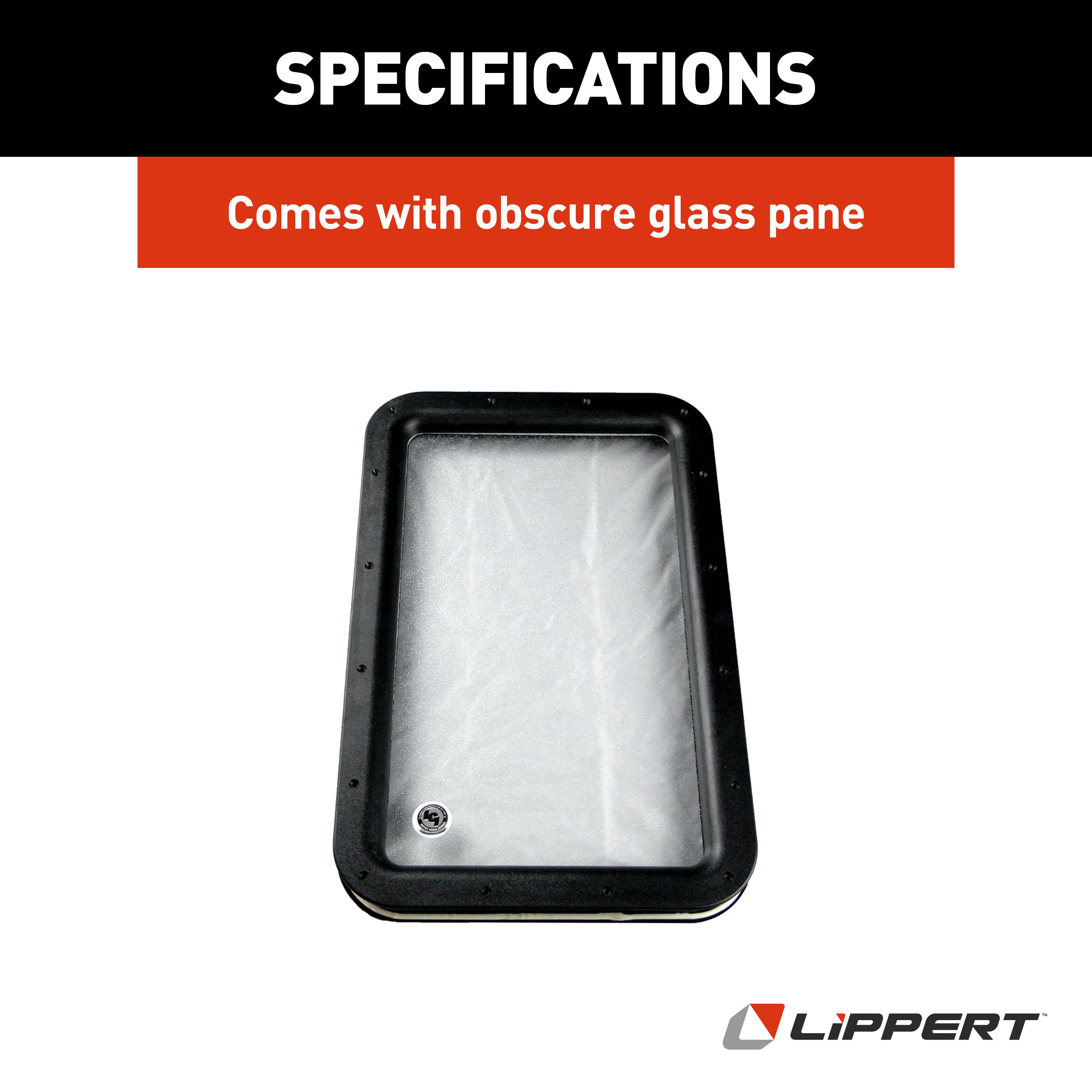 Lippert Inner & Outer Window Frame With Seal & Glass - 12" X 21" Black #363370 - Image 6