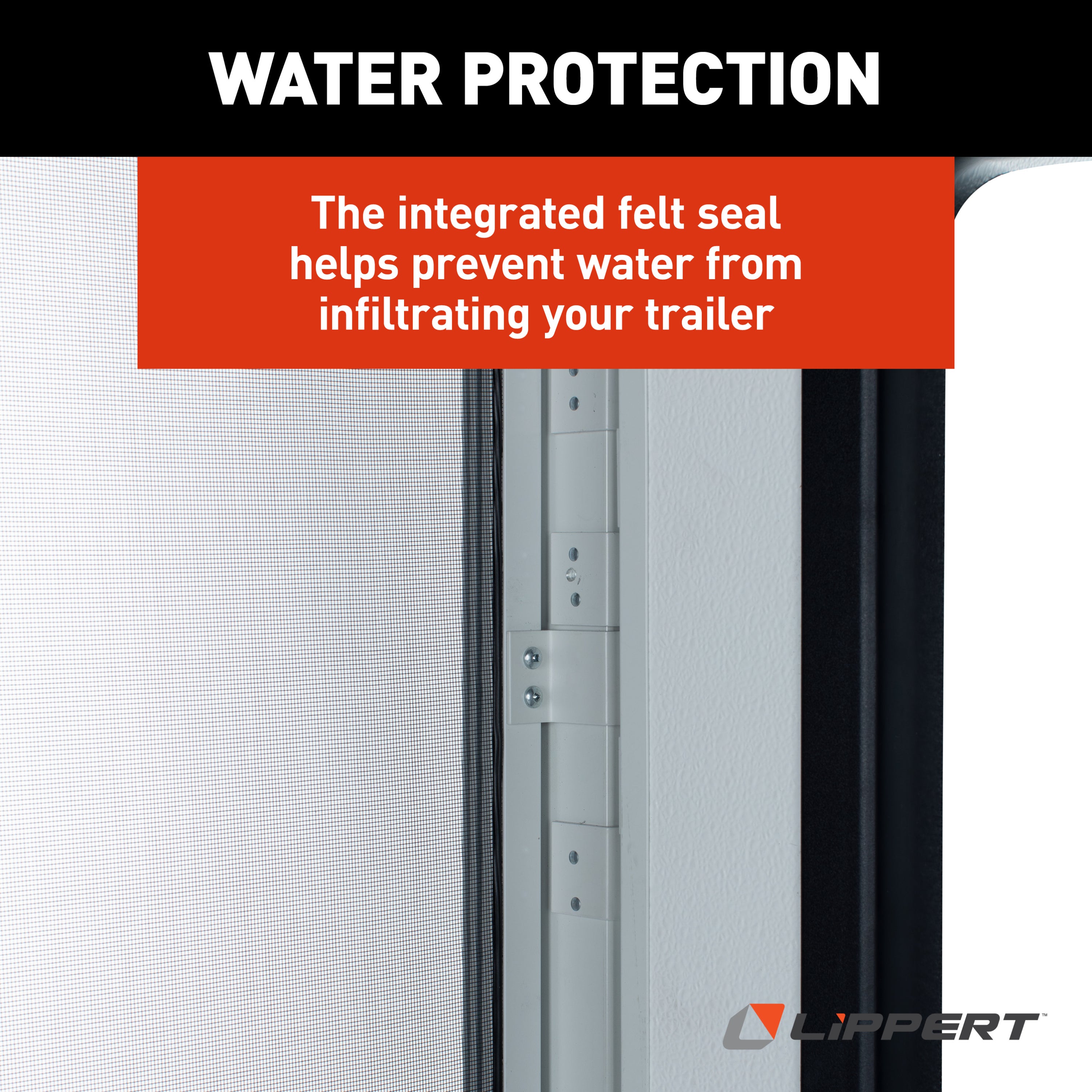 Lippert - Right Hinge Motorized Motor Home Radius Entry Door With Screen Door - 26" X 72" (Polar White) - Image 7