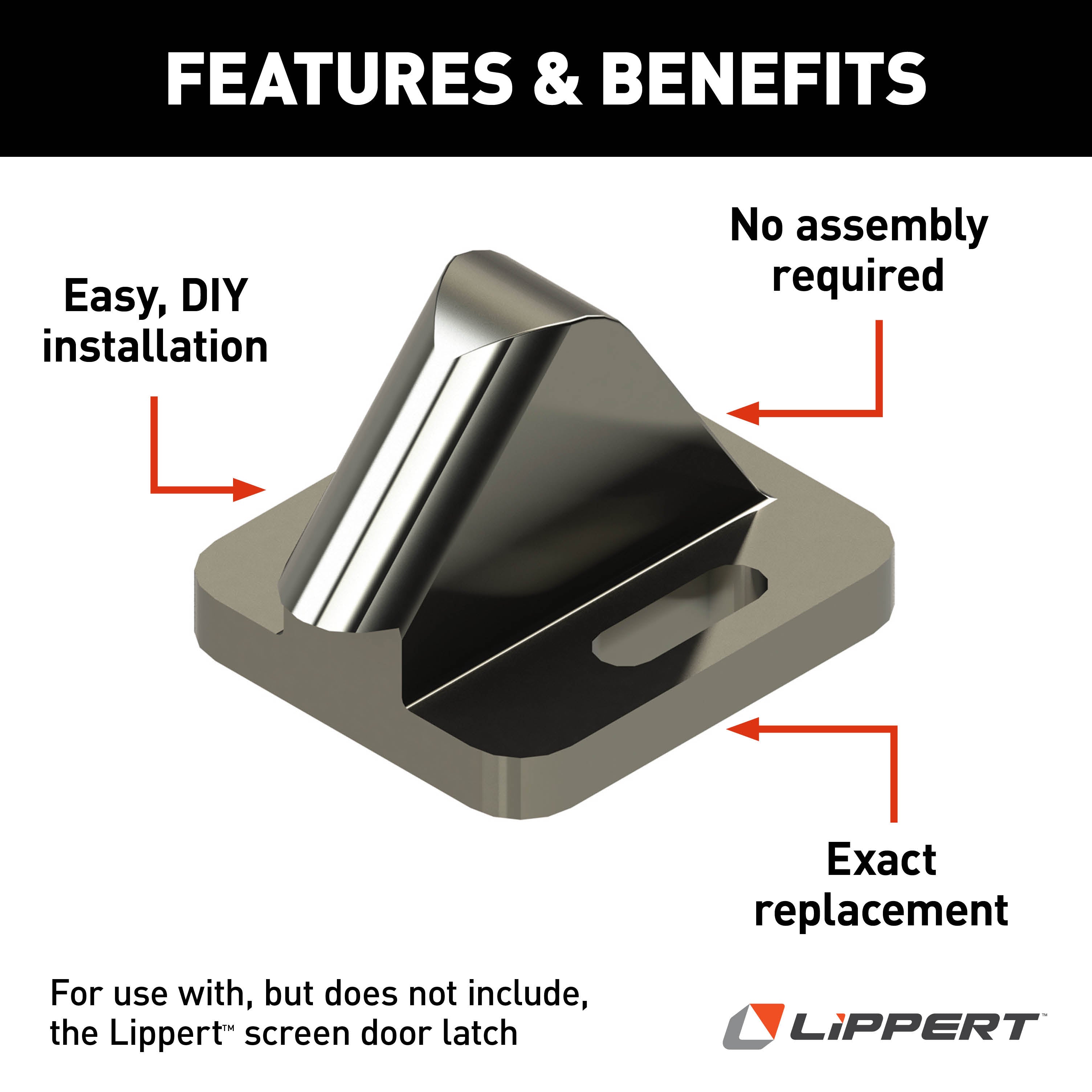 Lippert Rv Outside Door Striker #198252 - Image 3