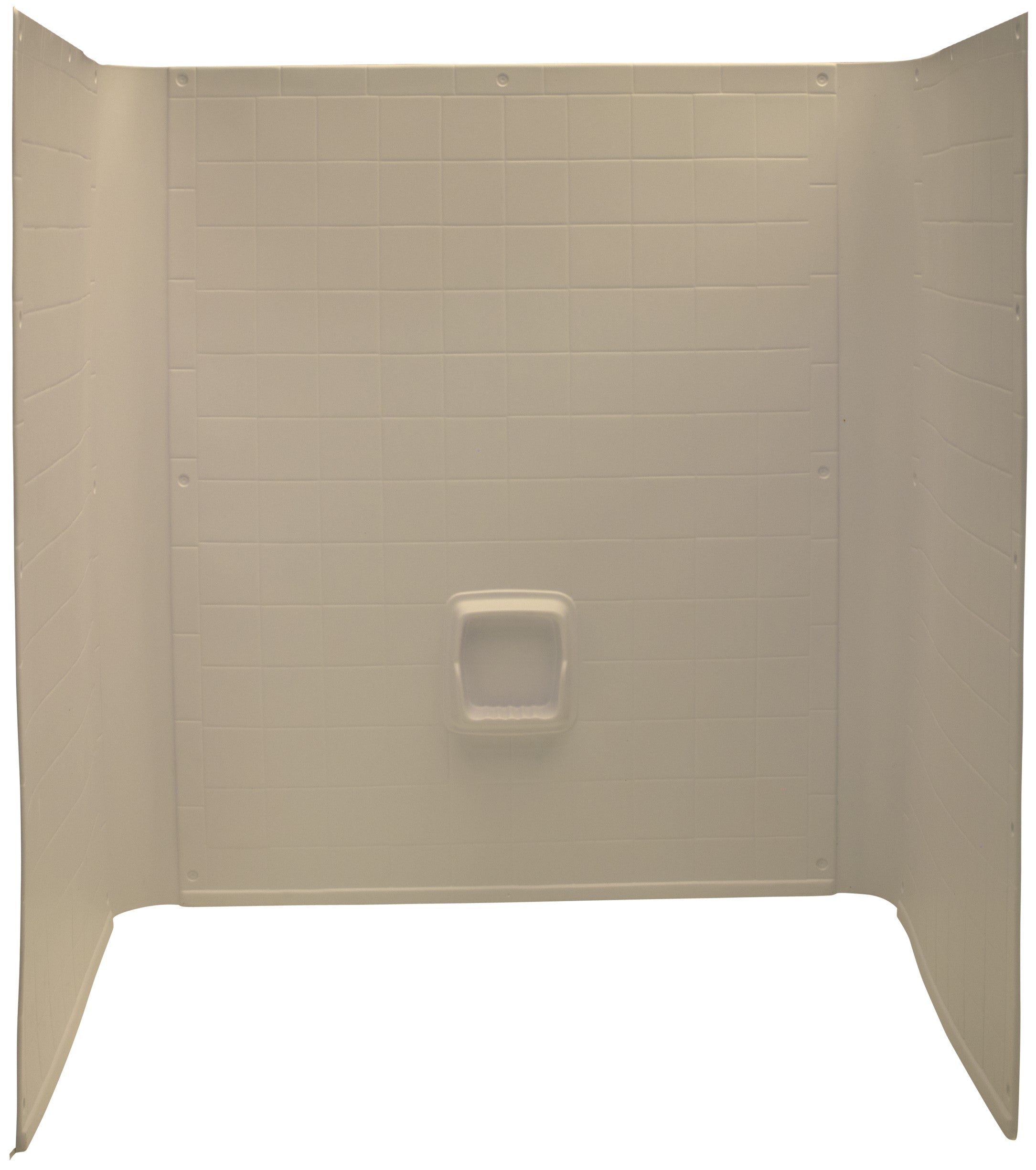 Lippert Bathtub Wall Surround - 27” X 54” X 58", Almond #Auw27Std-Spk - Image 1