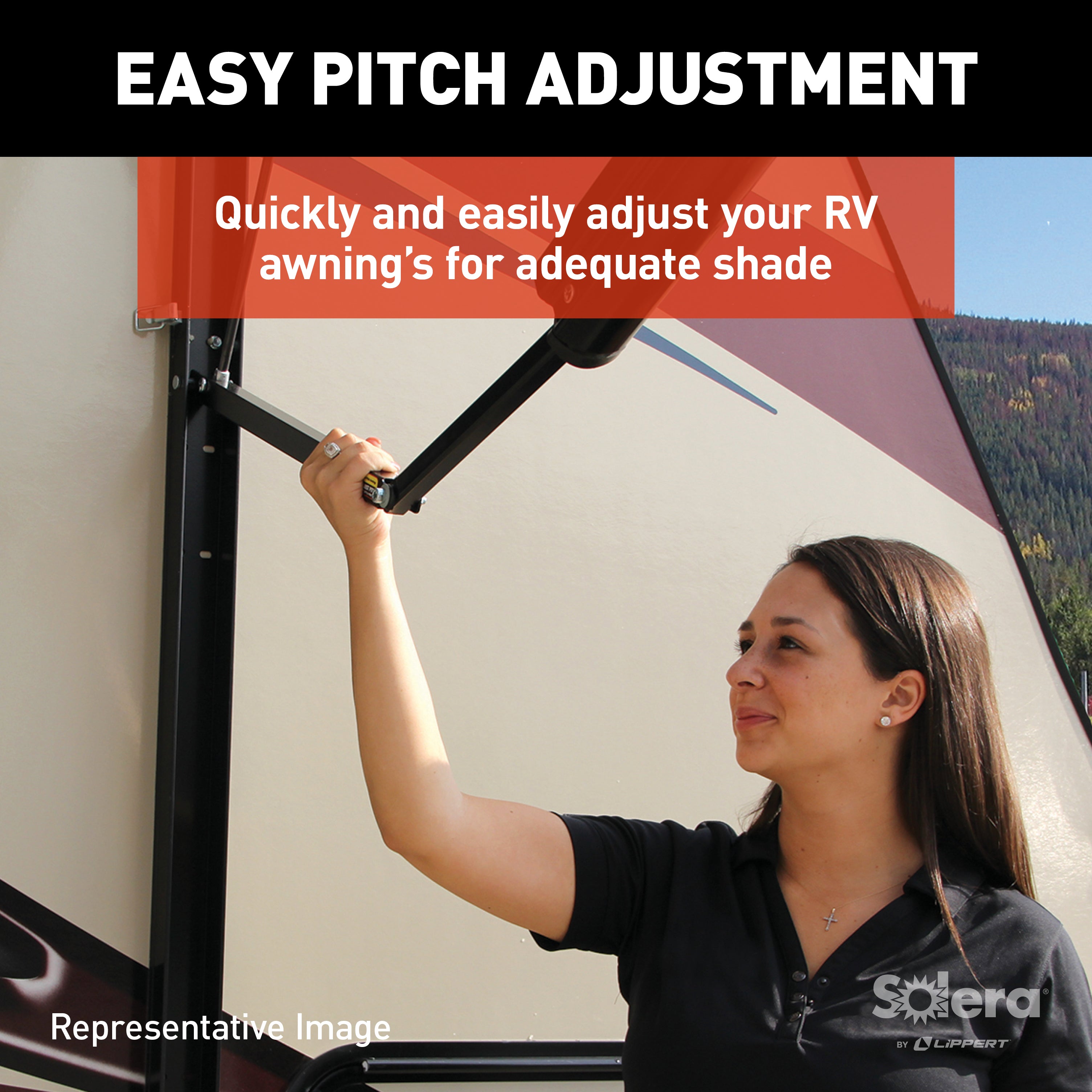 Solera 4000 Series Universal Rv Awning Arms & Hardware Kit - 69" White #434730 - Image 7