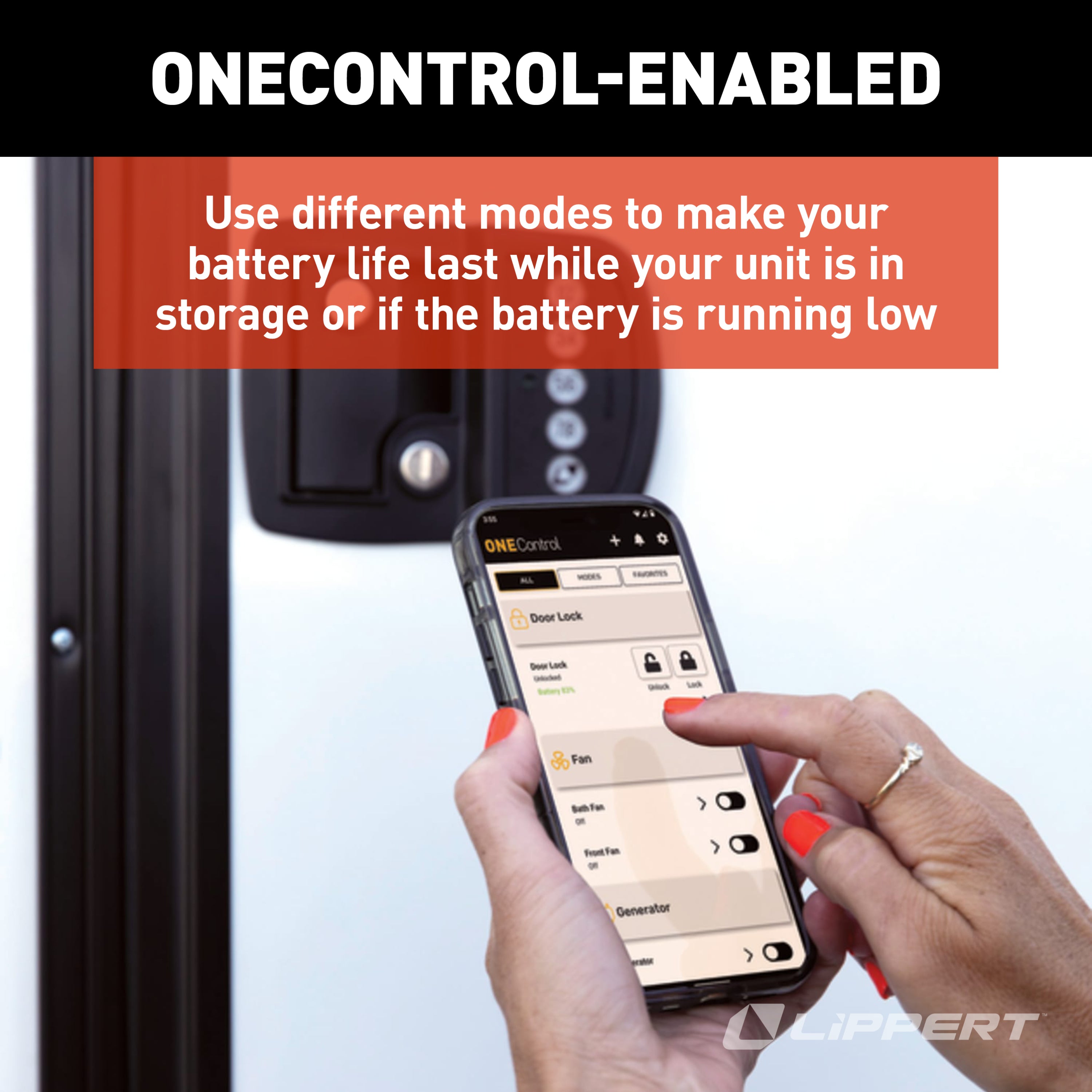 Lippert Keyless Rv Door Lock With Bluetooth - Left - Image 4