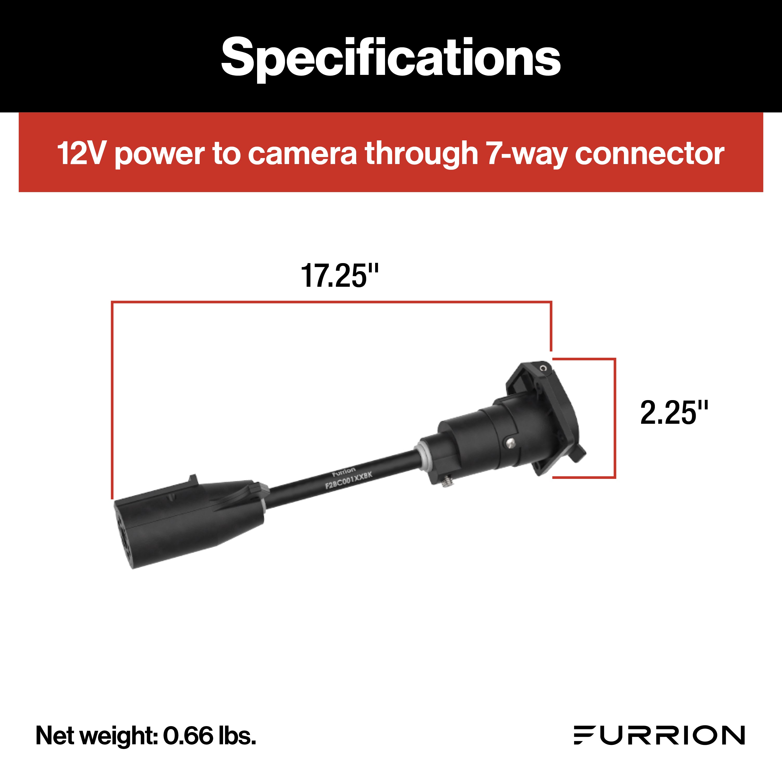 Furrion Vision S 7-Way Adapter With Power Switch For Rv Camera System #F2Bc004Xxbk - Image 2
