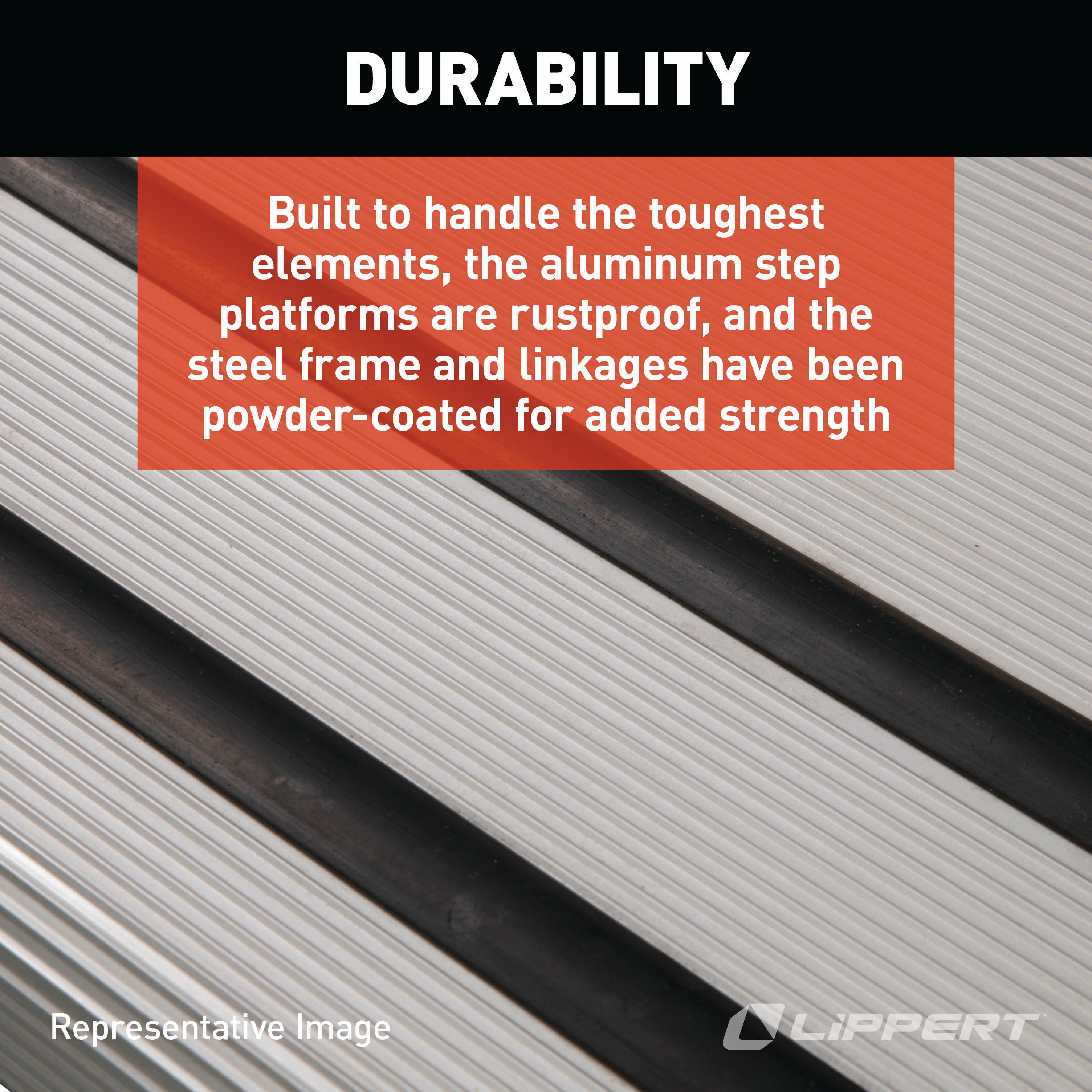 Lippert Alumi-Tread Manual Rv Steps - Quad - Image 9