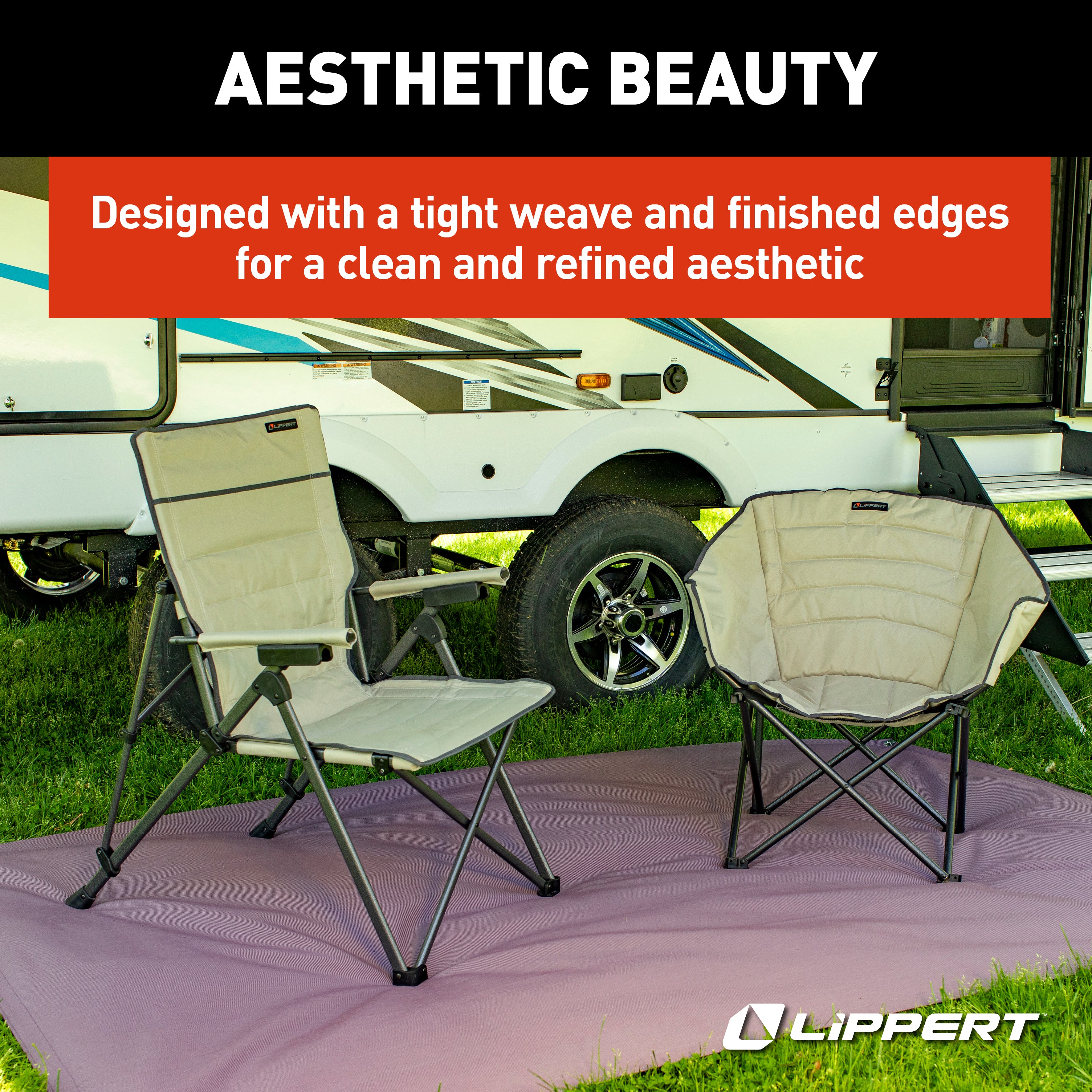 Lippert Outdoor Patio Rug - Burgundy, 6' X 9' - Image 5