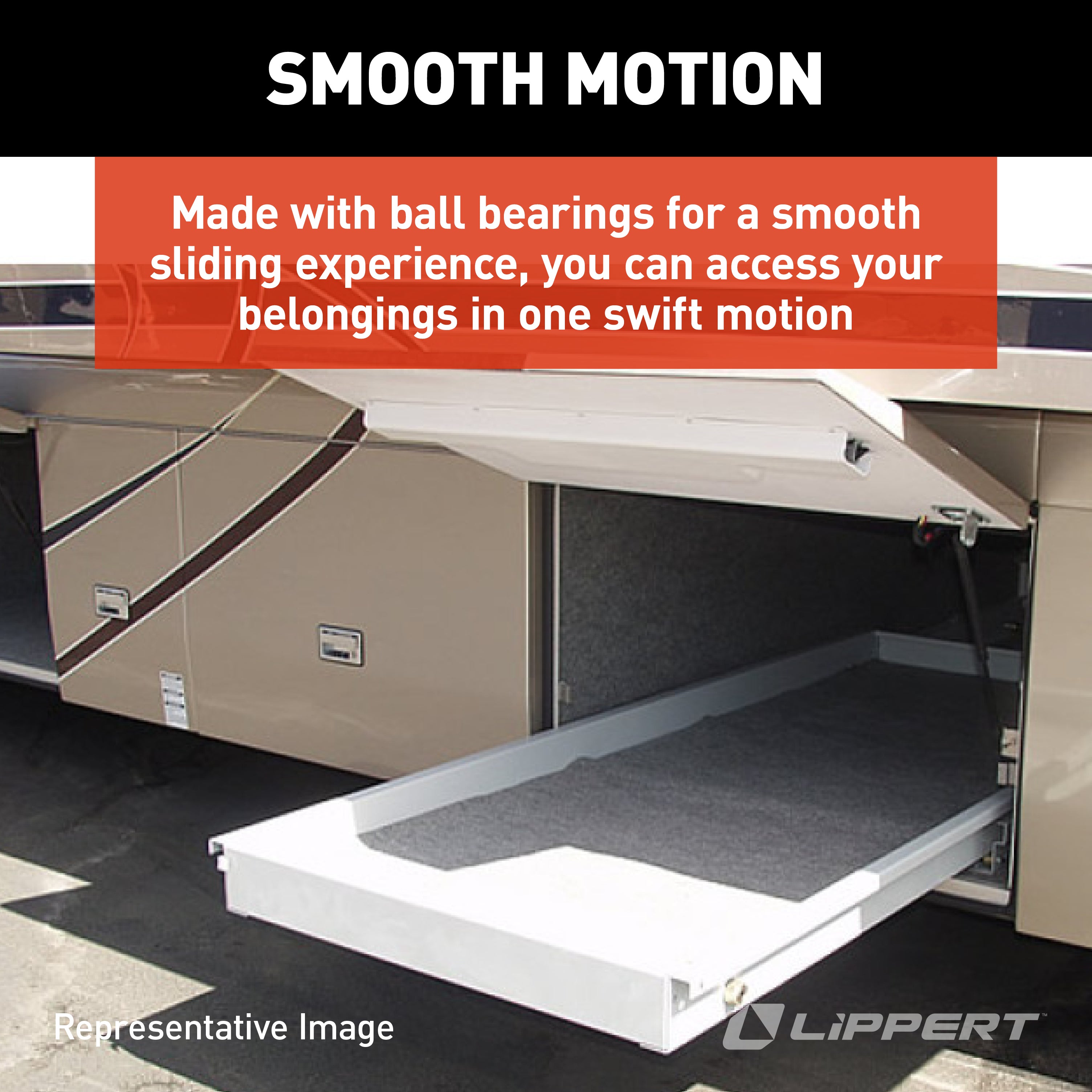 Lippert - Kwikee Super Slide I Rv Cargo Tray - 70" - Image 4