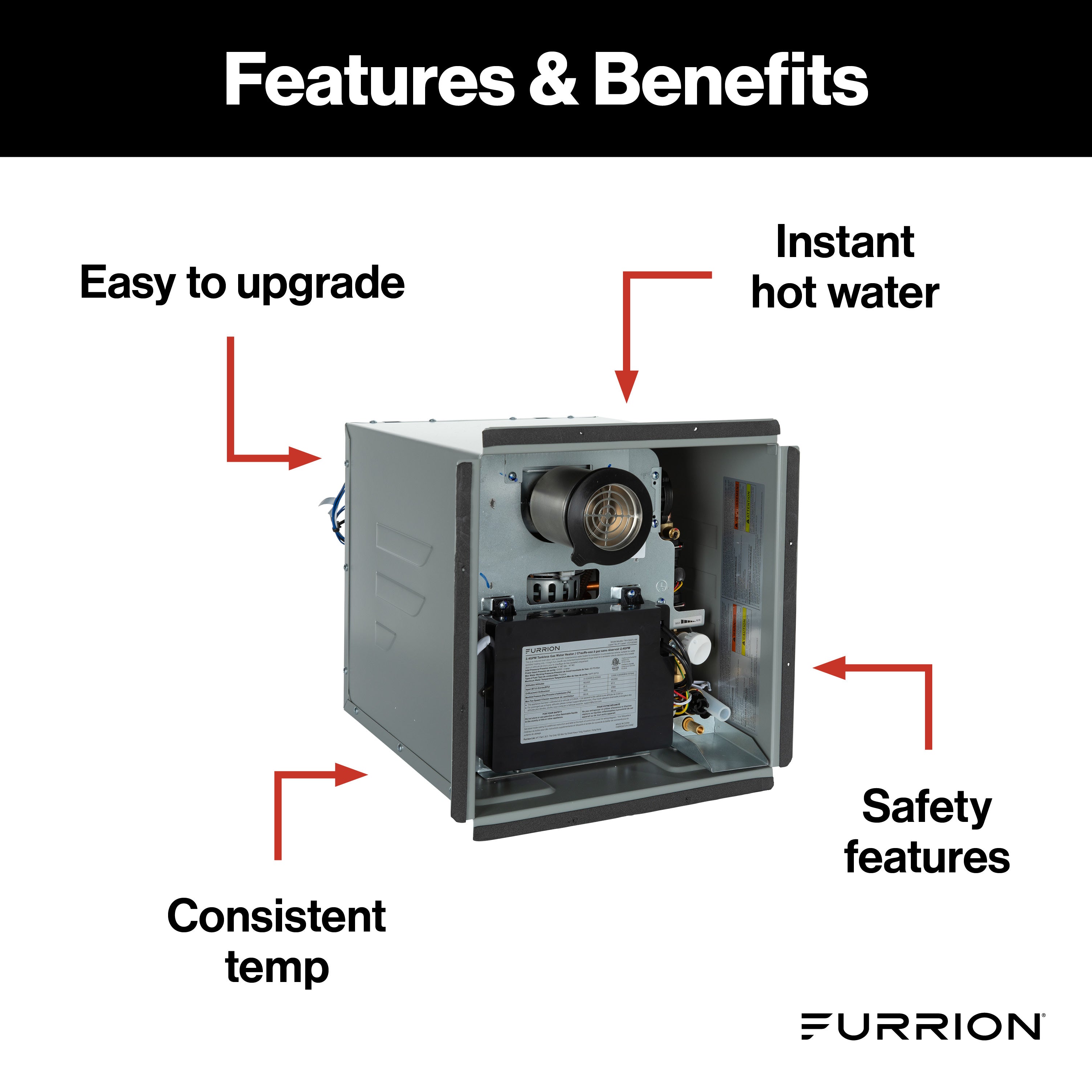 Furrion Tankless Gas Water Heater With Antifreeze Protection - 2.4Gpm, White #Fwh09Afa-Am - Image 3