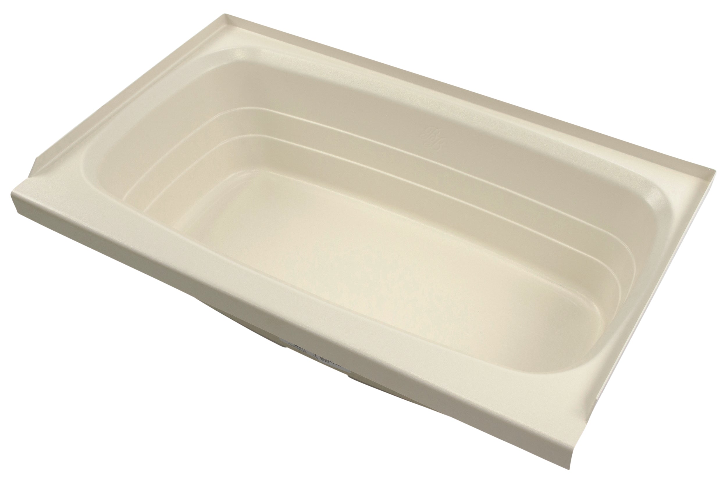 Lippert Bathtub With Center Drain - 24" X 40", Parchment #P2440Cdspk - Image 1