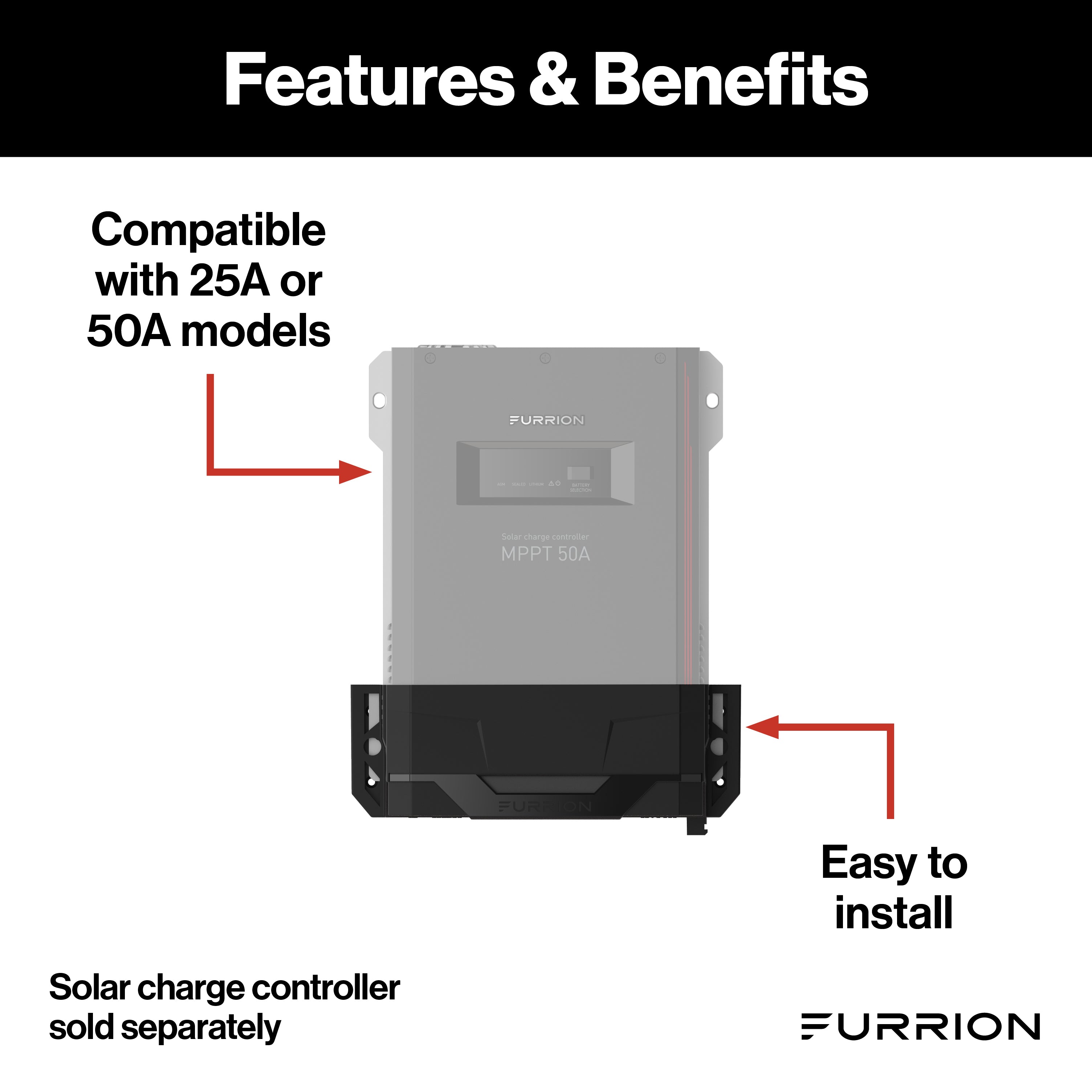 Furrion Replacement Wall-Mount Bracket For Mppt Solar Charger Controller #Fscc60Pwm-Bl - Image 4