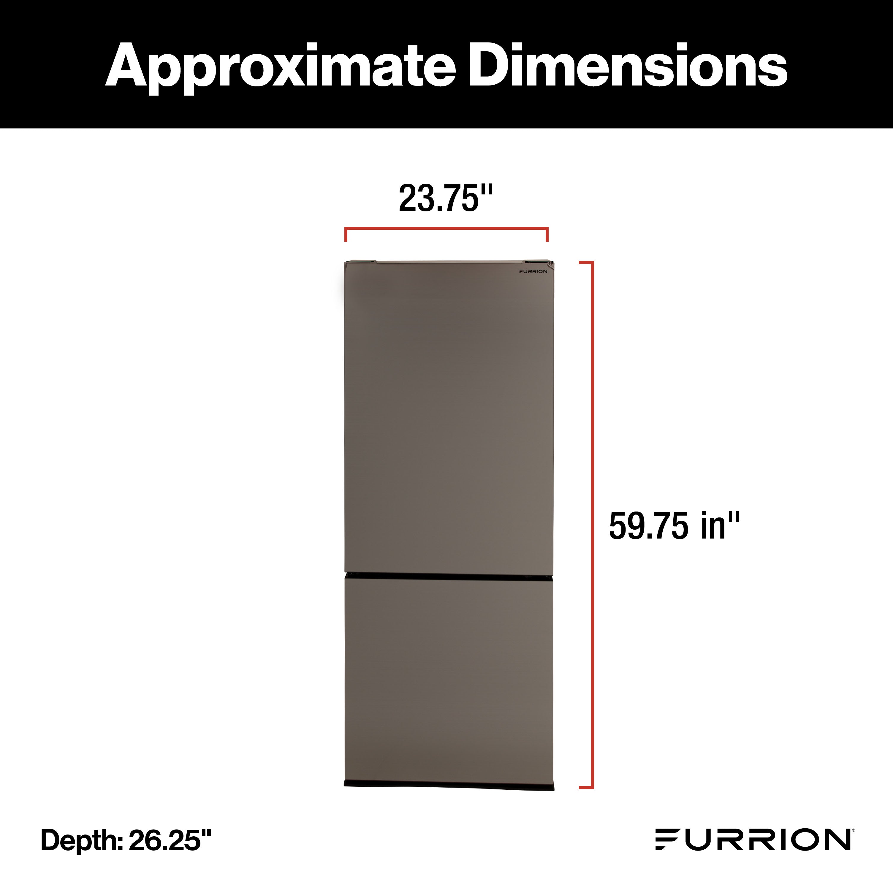 Furrion Rv Refrigerator - 12V, 10.7 Cu. Ft., Dual Swing Doors, Bottom Door Freezer, Stainless Steel Glass Finish #Fcr11Dcgba-Sg-Ds - Image 2