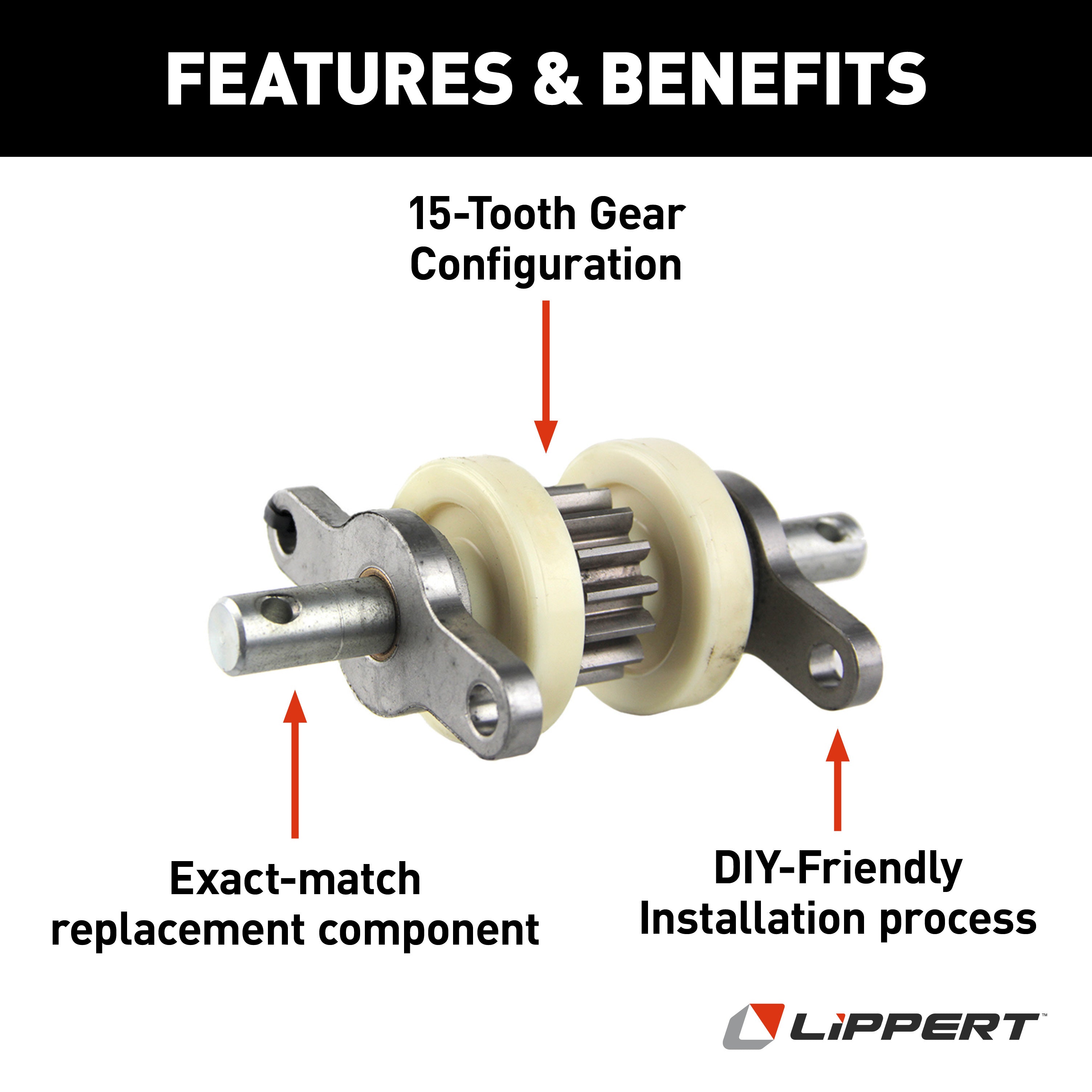 Lippert Rv Slide-Out 2.5 X 2.5 Standard Gear Pack #324869 - Image 3