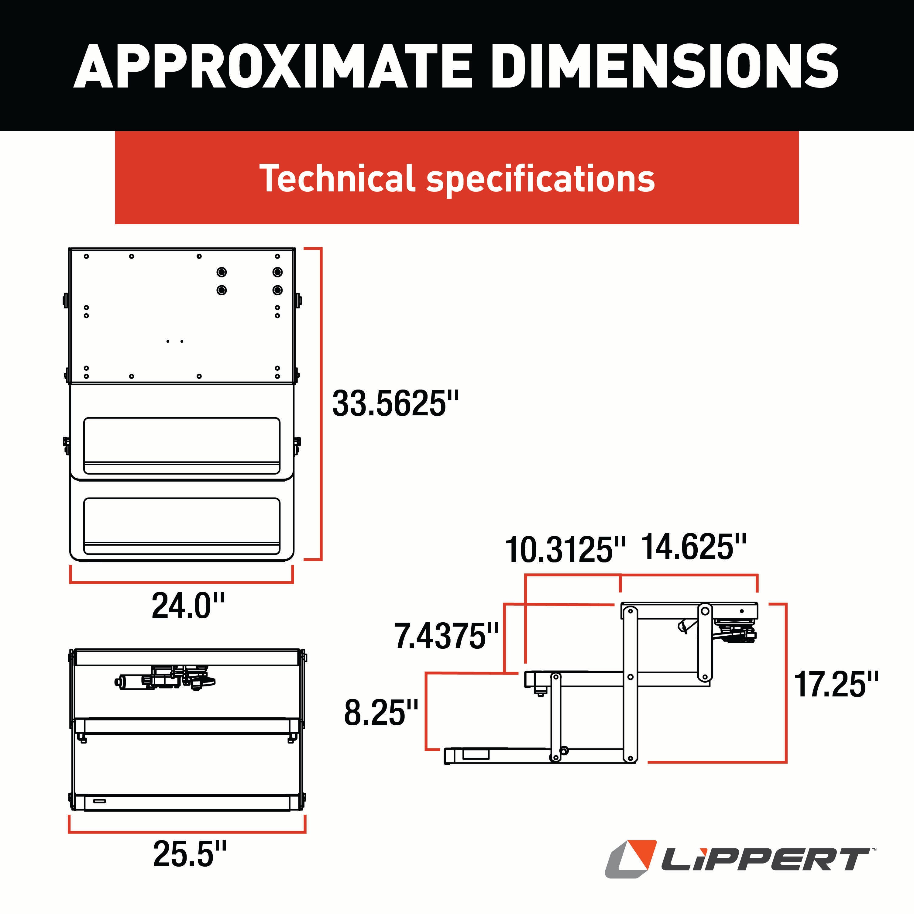Lippert - 40 Series Step Assembly With Standard Drive Operation And Power Switch Kit - Image 2
