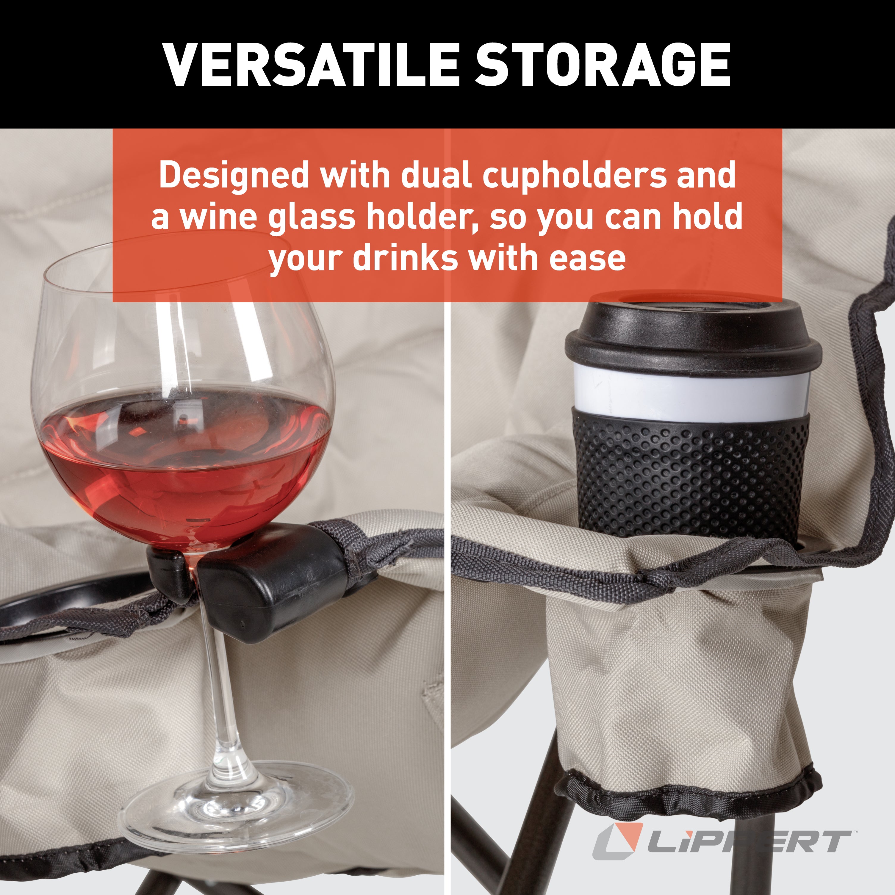 Lippert Big Bear Club Camping Chair - Sand - Image 5