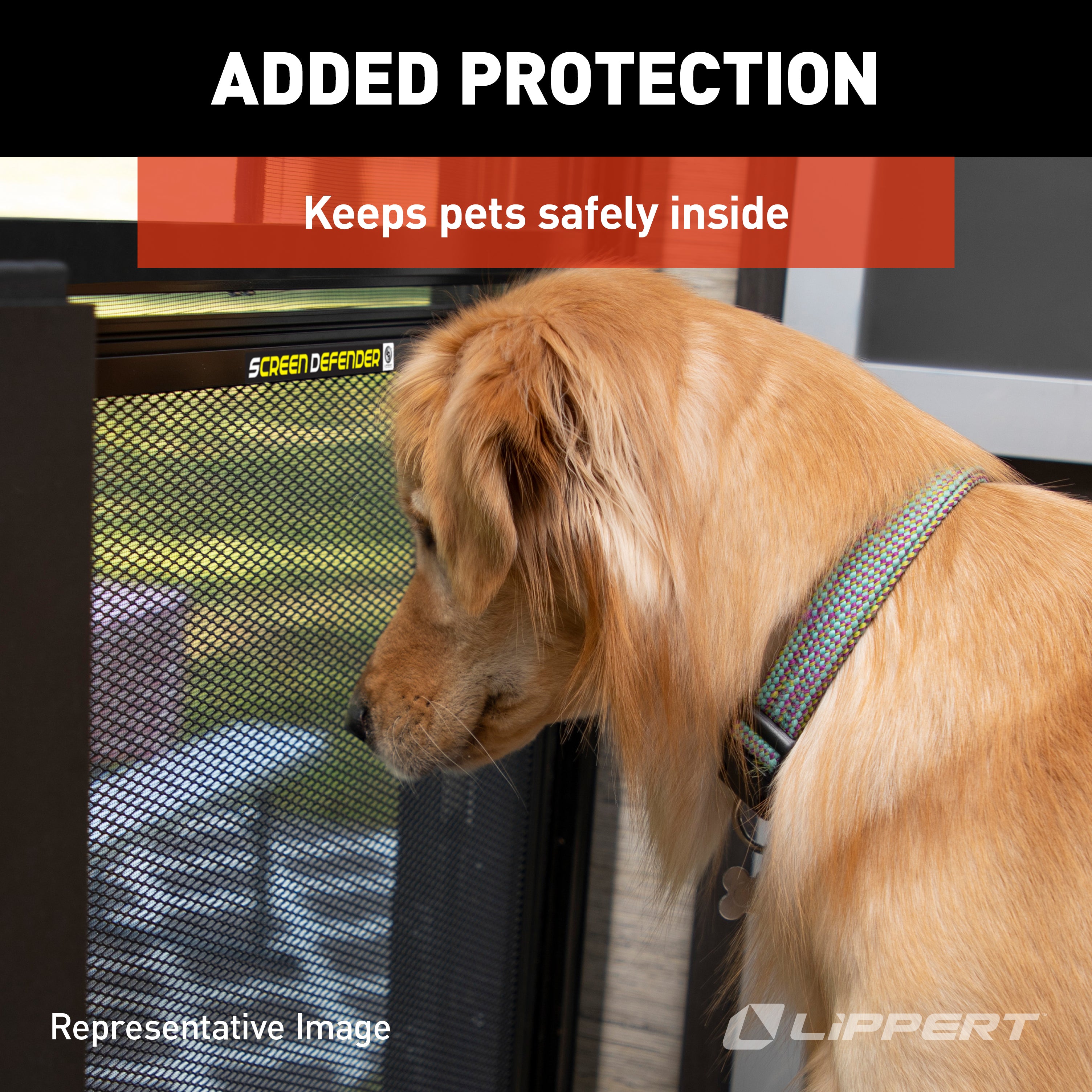 Lippert Screen Defender Rv Entry Door Screen Protector - 30" Kit - Image 5