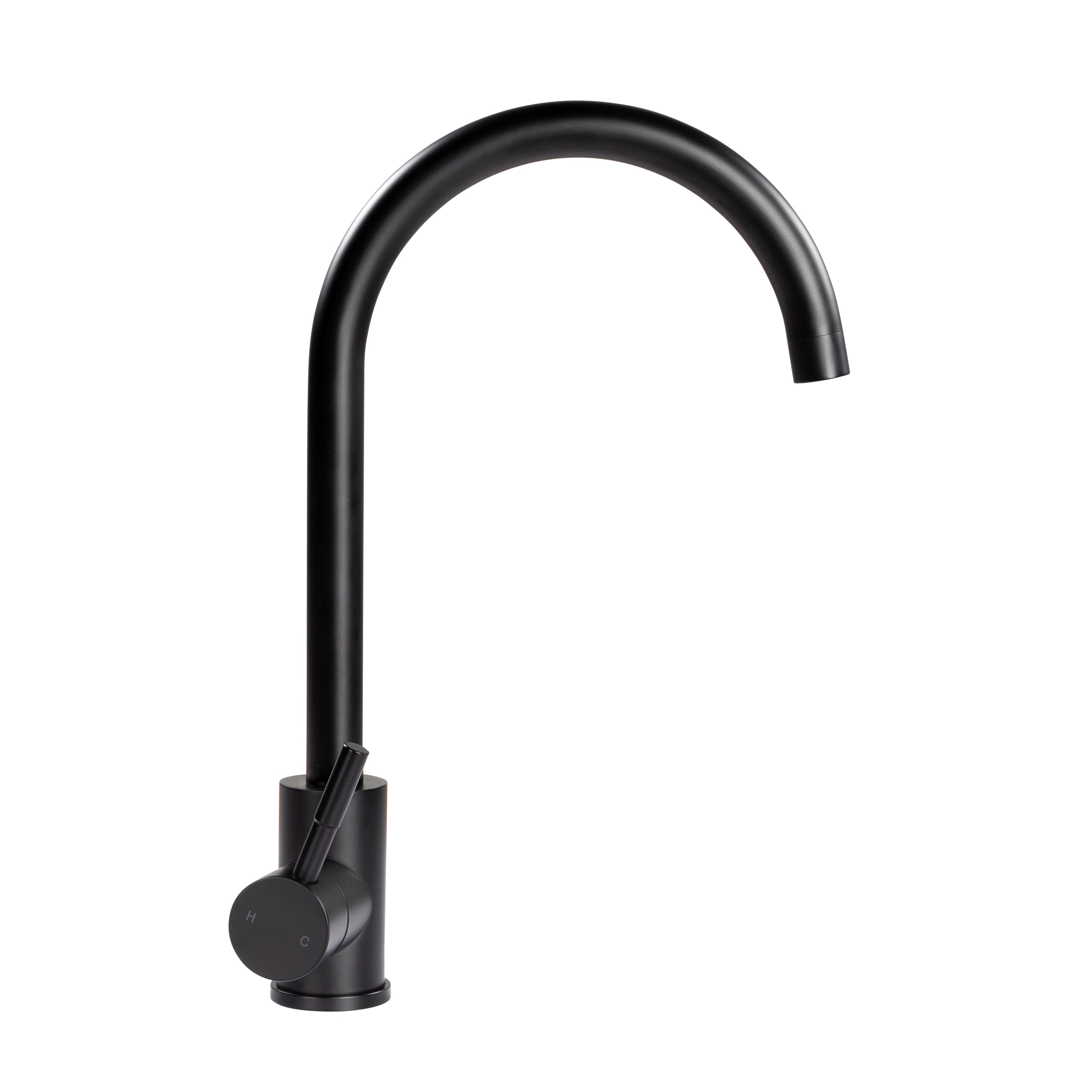 Lippert Flow Max Curved Gooseneck Faucet - Black Matte - Image 1