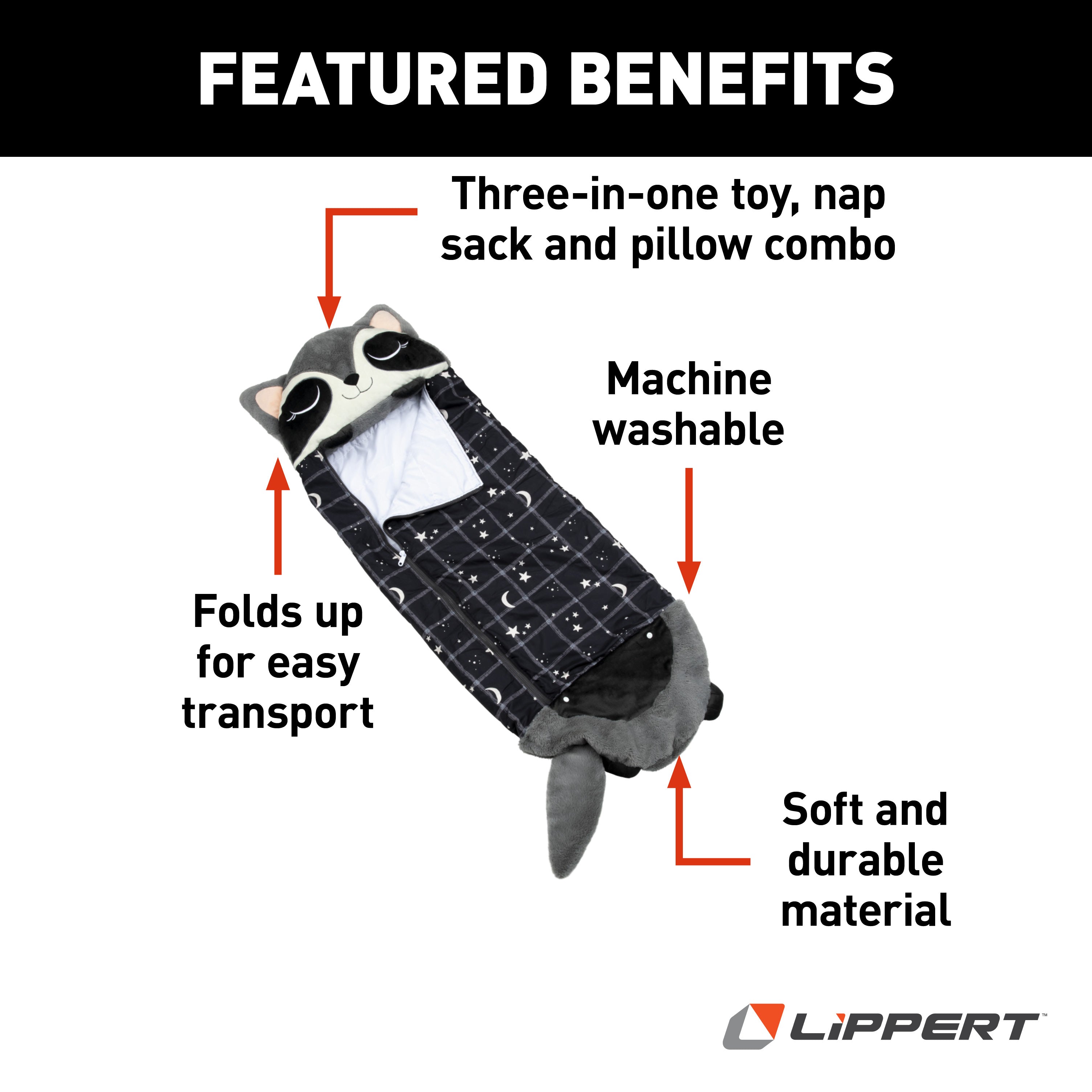 Thomas Payne - Lippert Nap Sack For Children - Raccoon #2022107841 - Image 4