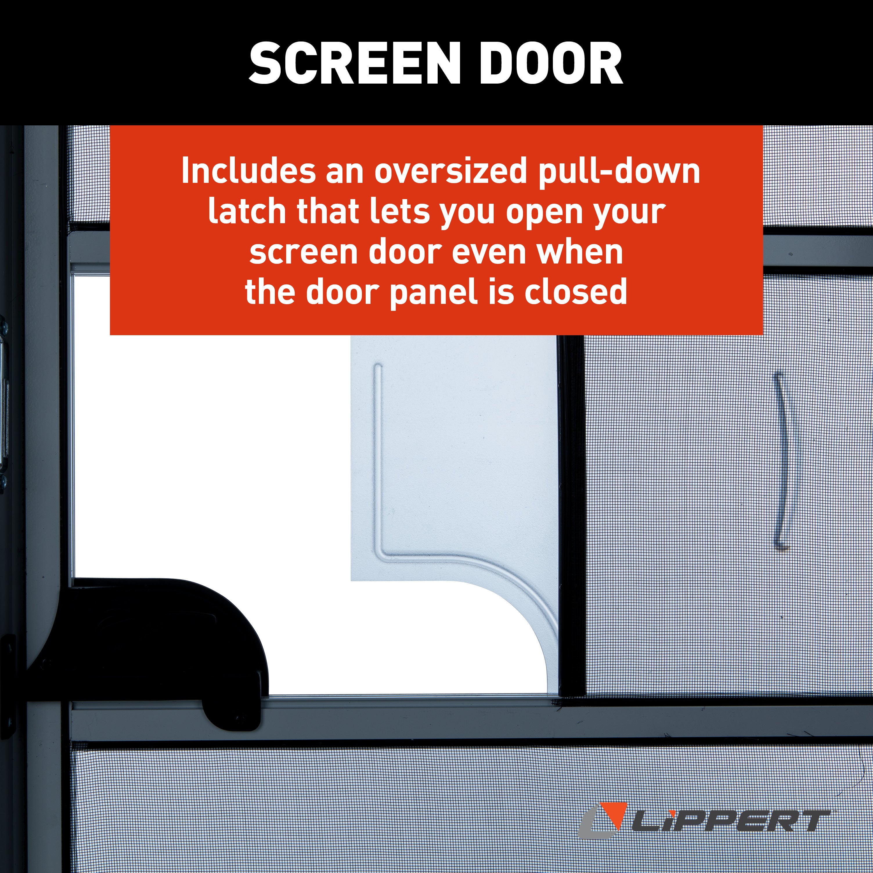 Lippert - Right Hinge Upgraded Rv Radius Entry Door With Screen Door - 24" X 72" (Polar White) - Image 5