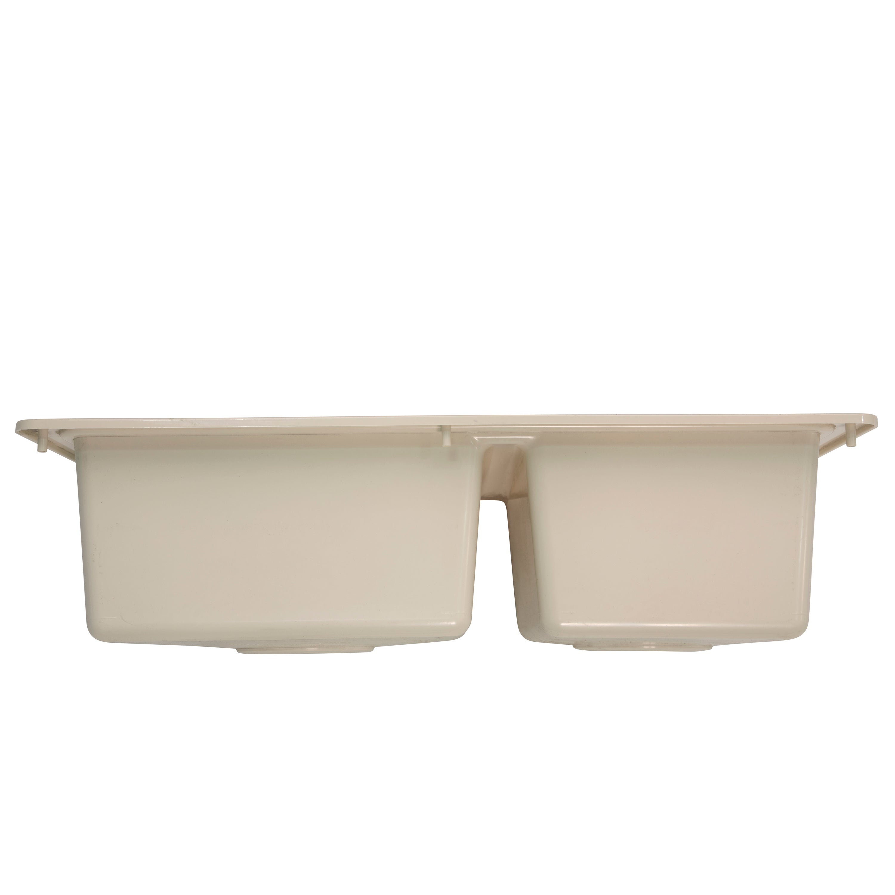 Lippert Rv Double Kitchen Galley Sink - 25" X 17" X 6.6" Parchment Abs Plastic - Image 4