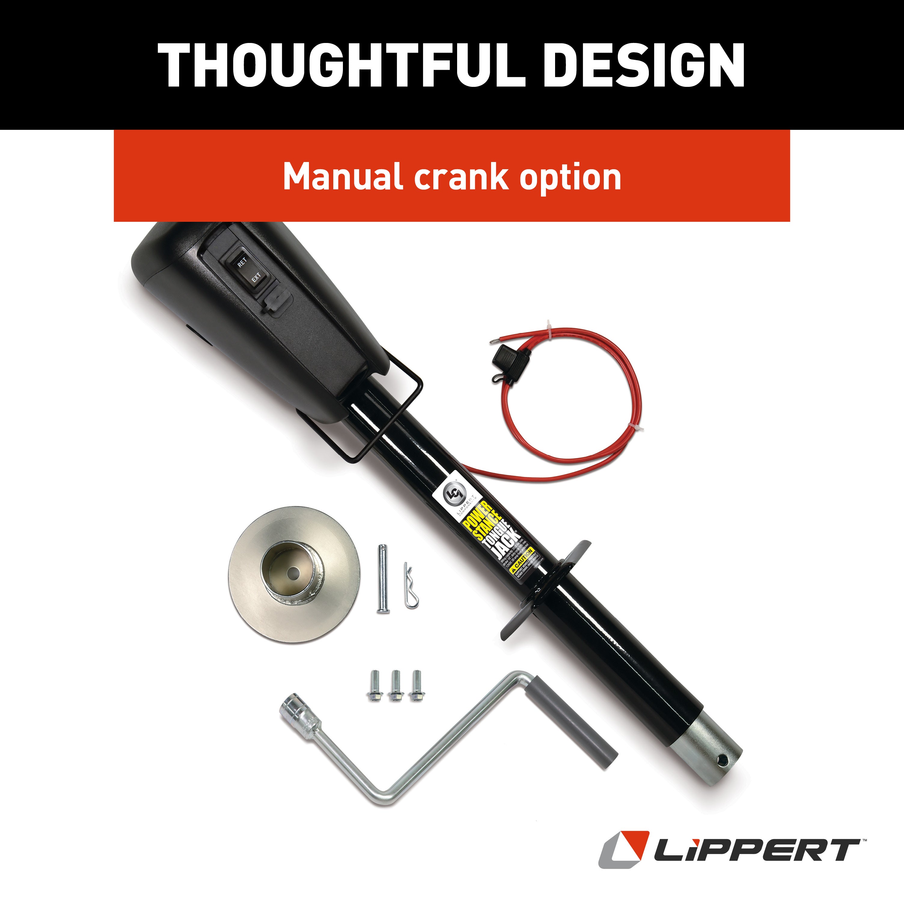 Lippert Power Stance Electric Trailer Tongue Jack - 3,500 Lbs. #813748 - Image 8