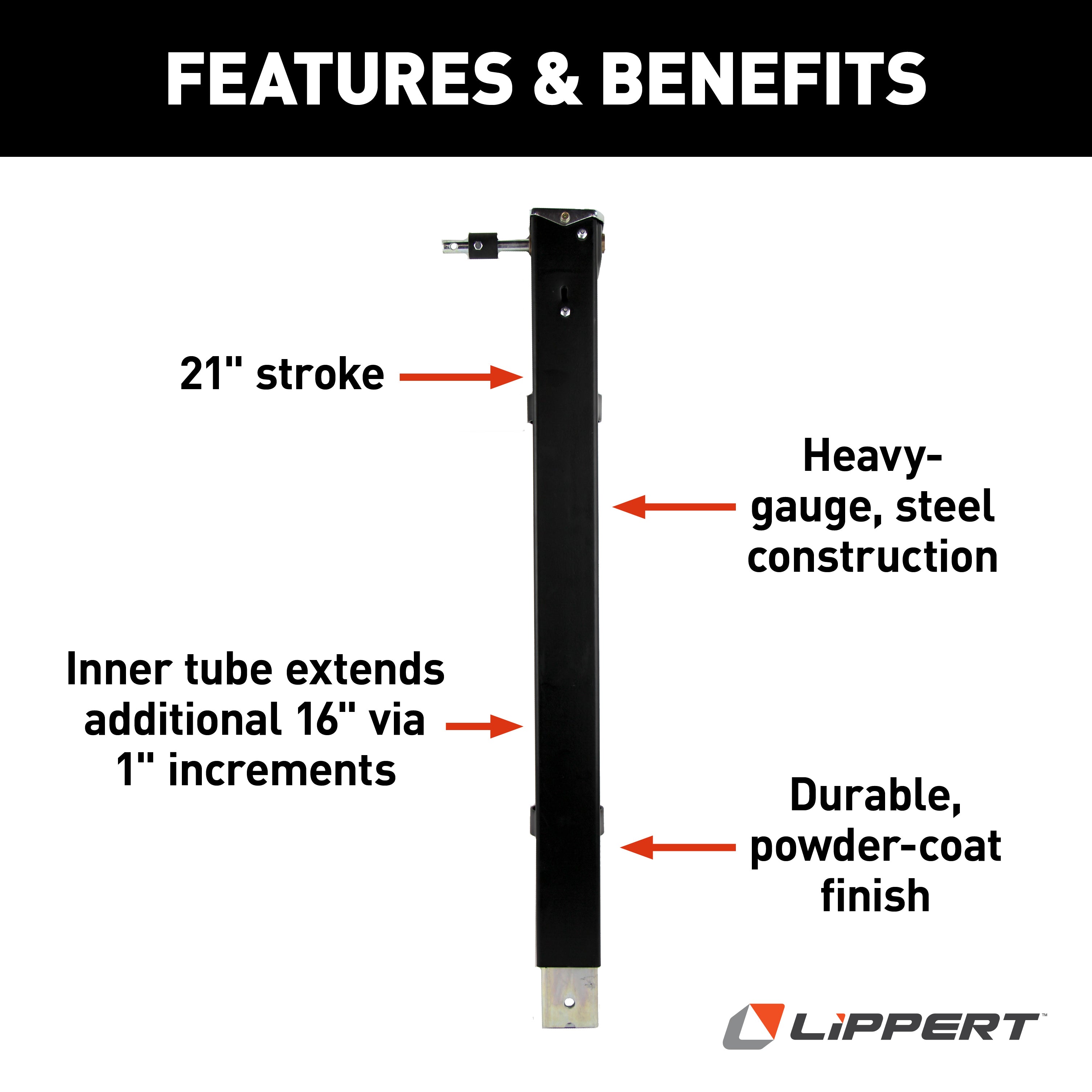 Lippert Universal Fit Landing Gear - Lead Leg #179013 - Image 6
