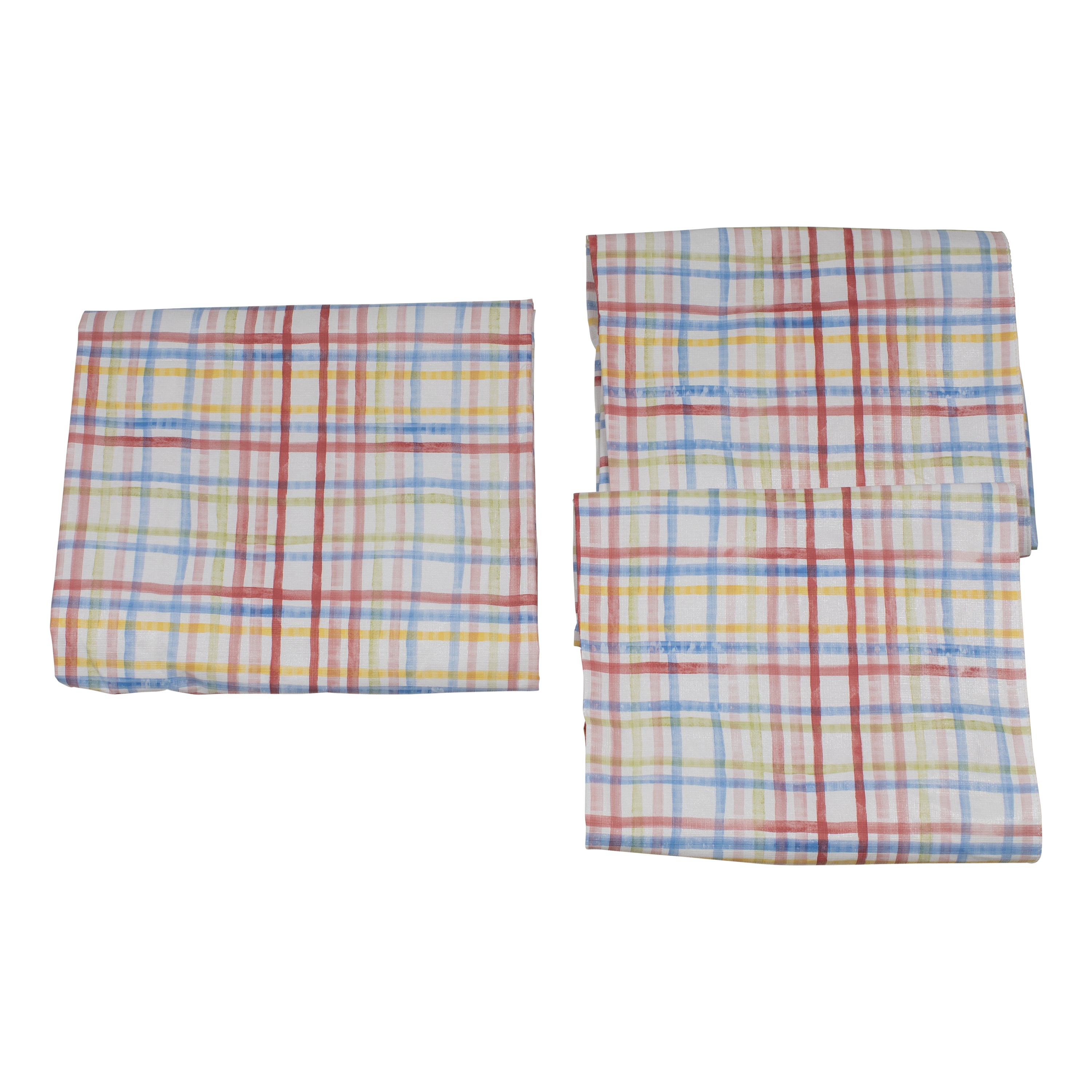 Lippert Vinyl Tablecloth With Bench Covers - Watercolor Plaid #2022107833 - Image 1