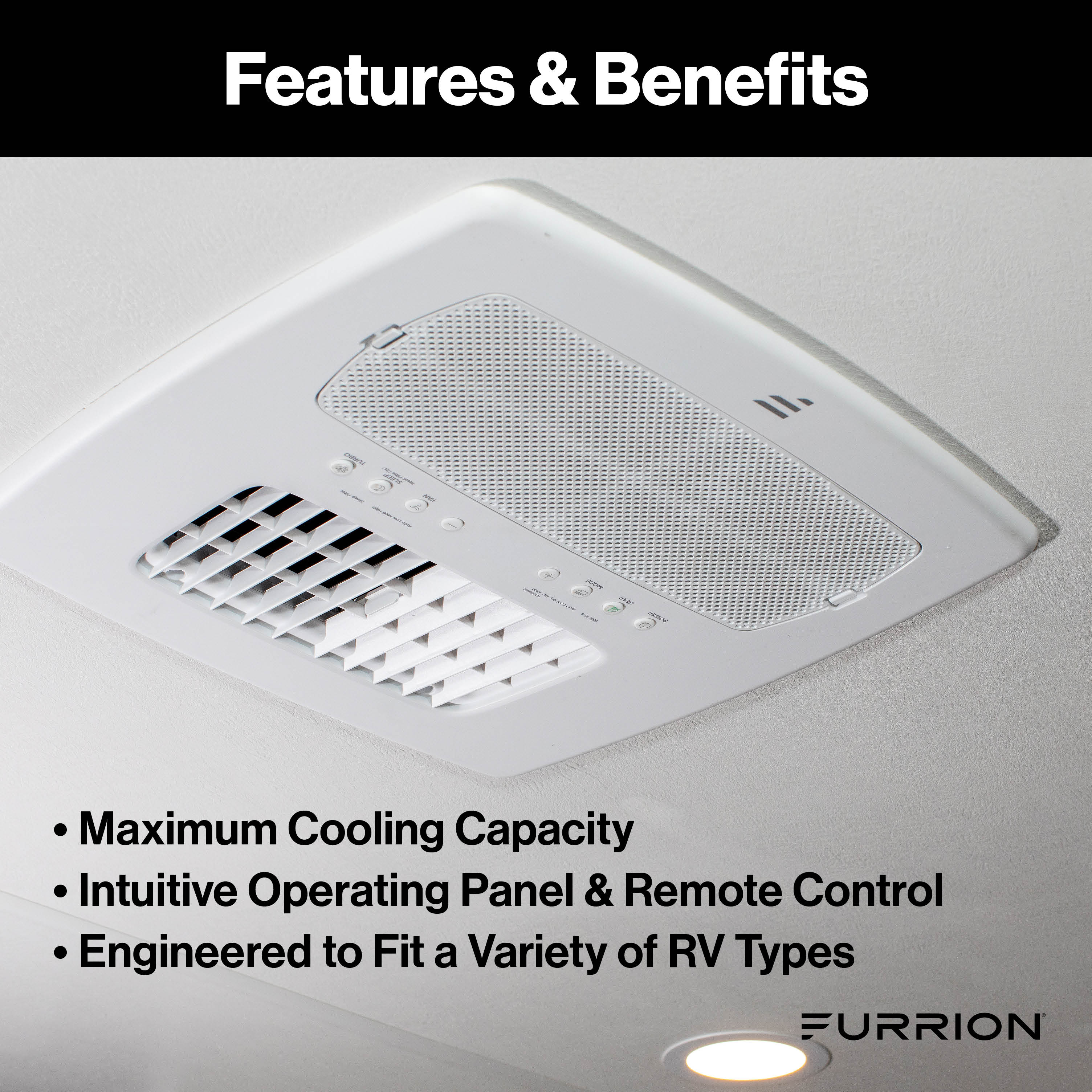 White Ducted Furrion 18K Chill Cube heat pump RV AC bundle component - Furrion Chill Cube Ducted Air Distribution Box (R32) With Remote - White #Fact18Vsda-Ps-Am - Image 3