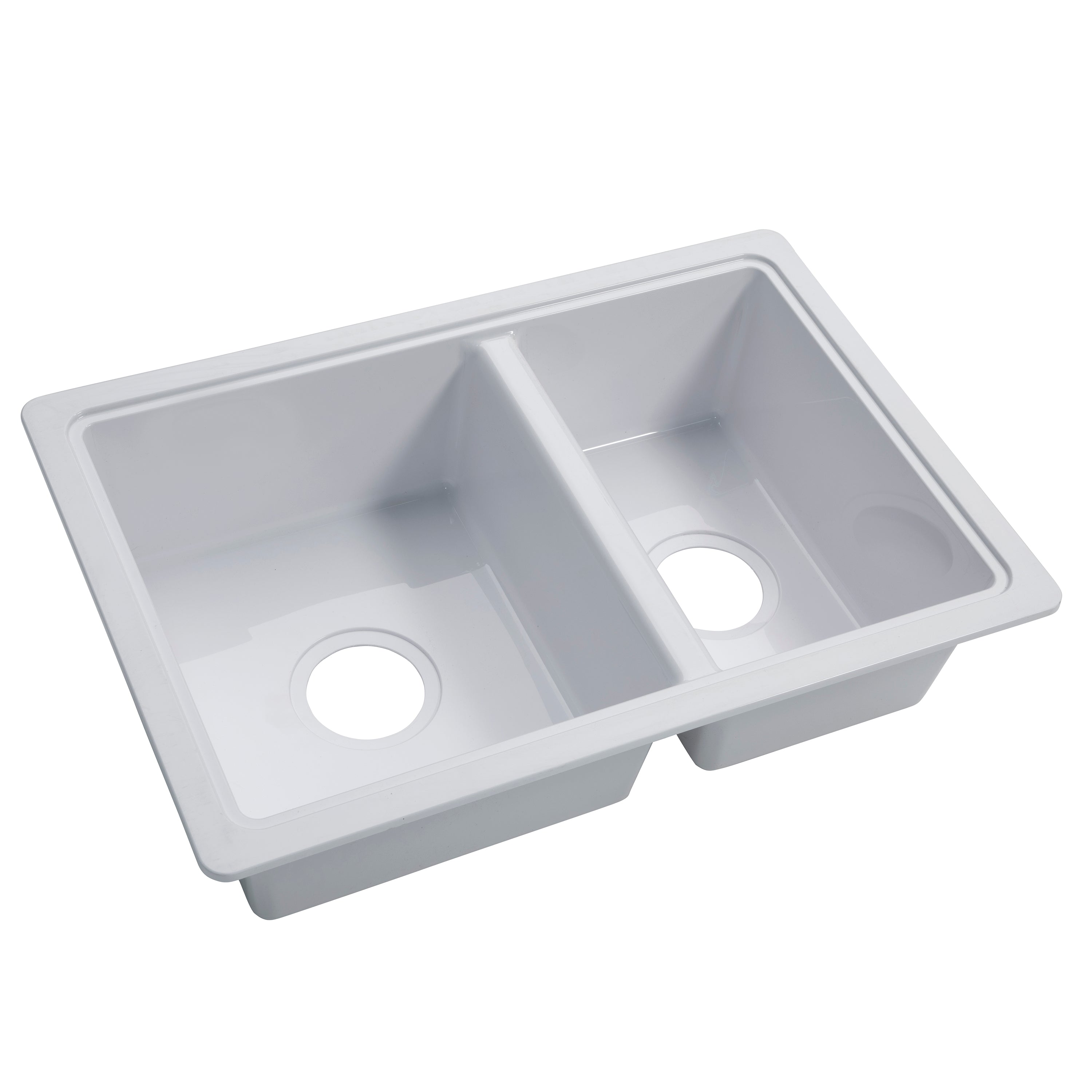 Lippert Rv Double Kitchen Galley Sink - 25" X 17" X 6.6" White Abs Plastic - Image 2