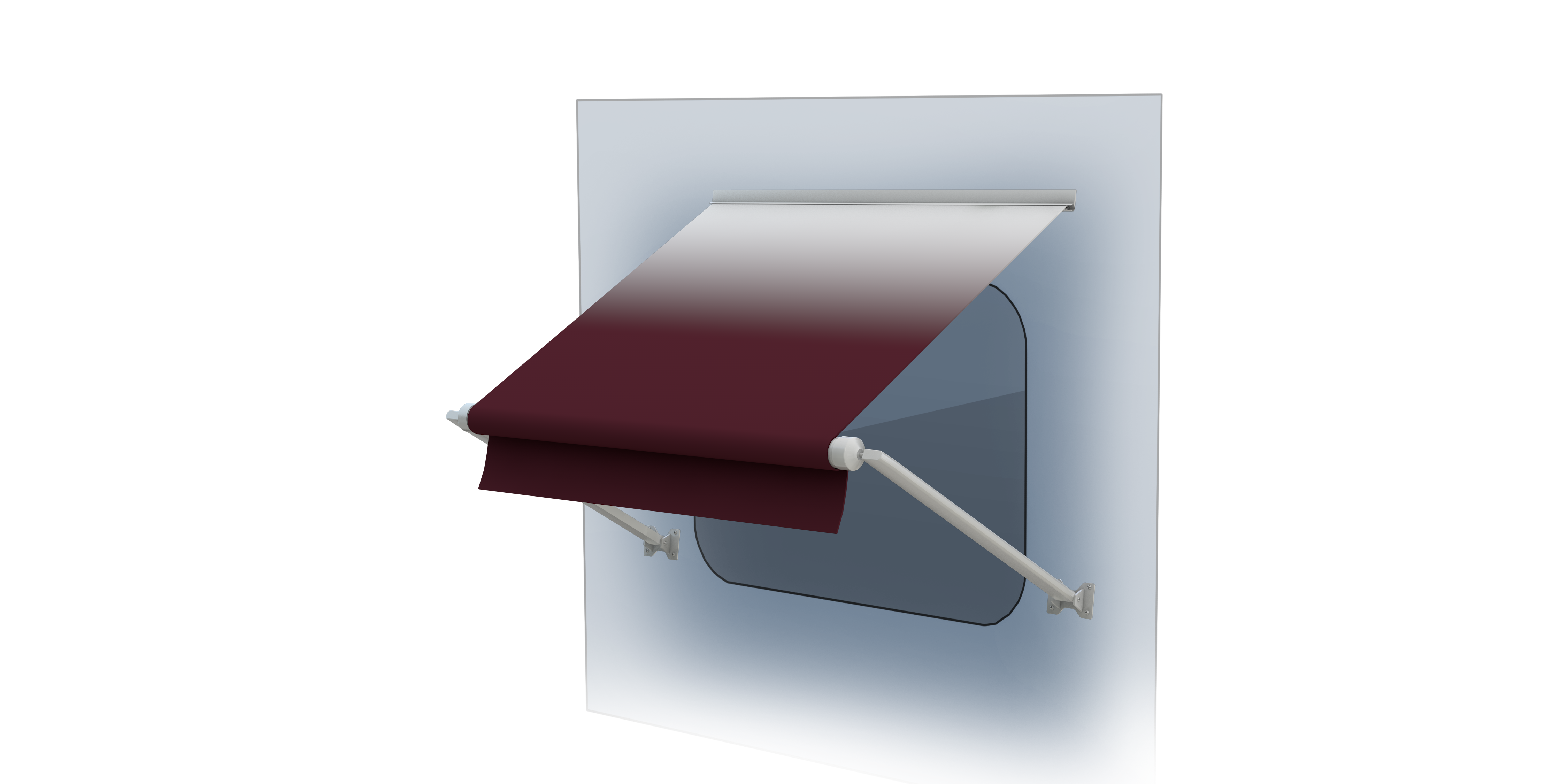 Solera 5' Rv Window Awning Roller Assembly - Burgundy Fade #V000335156 - Image 1