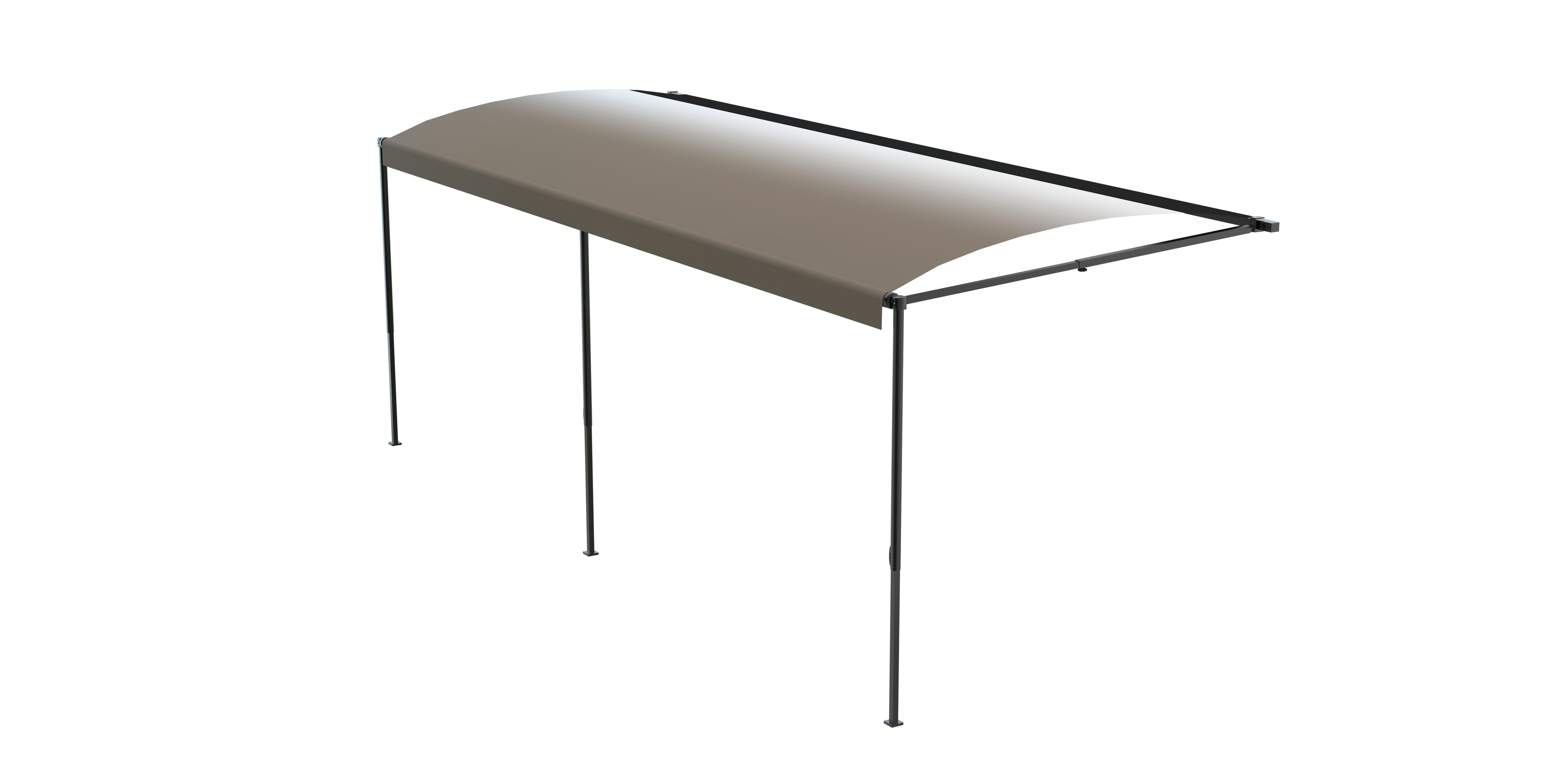 Solera 18' 1000Xl Series Rv Awning Roller Assembly - Sand Fade (Black When Closed) With Black Shield #V000335340 - Image 1