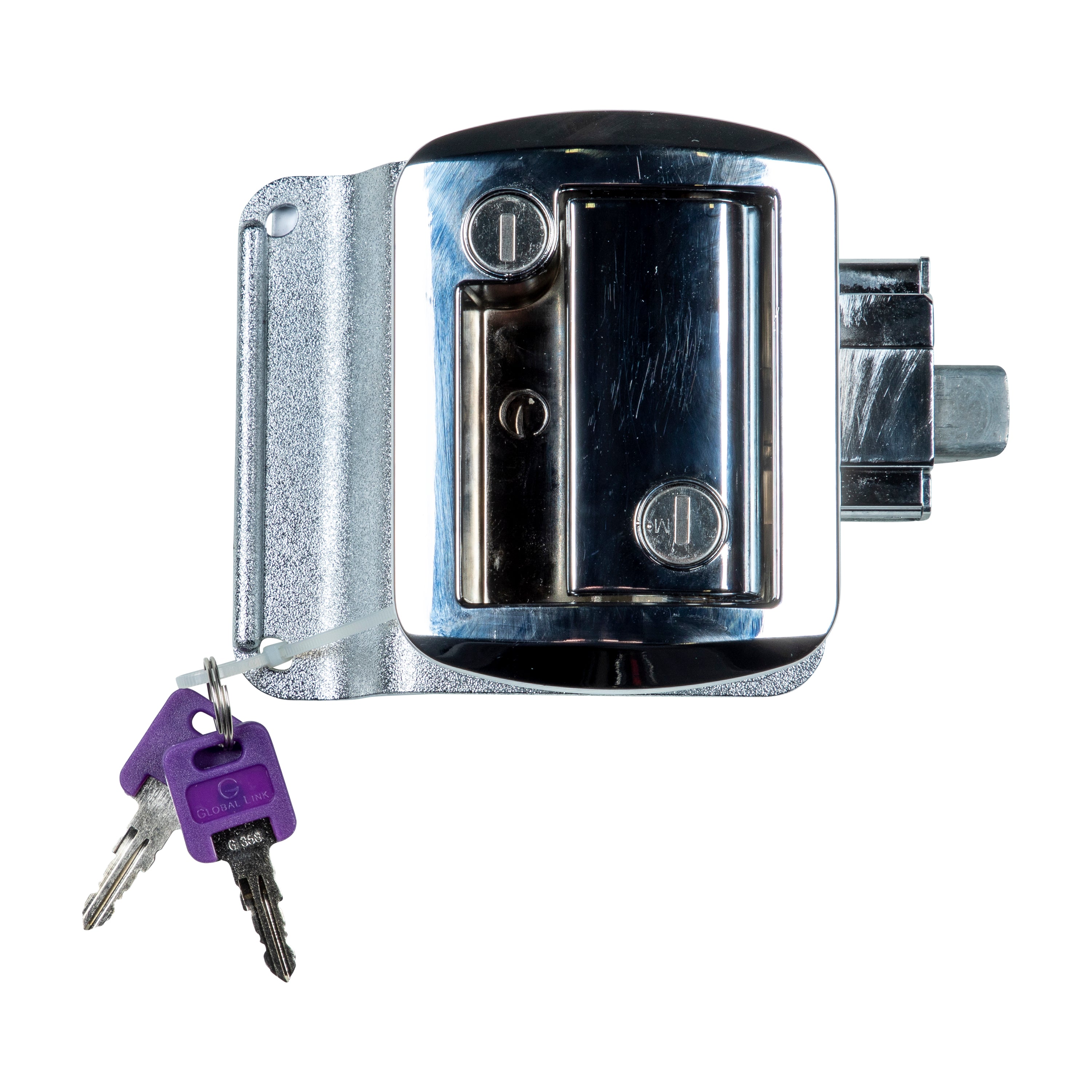 Lippert Rv Entry Door Latch Kit - Chrome #346692 - Image 1
