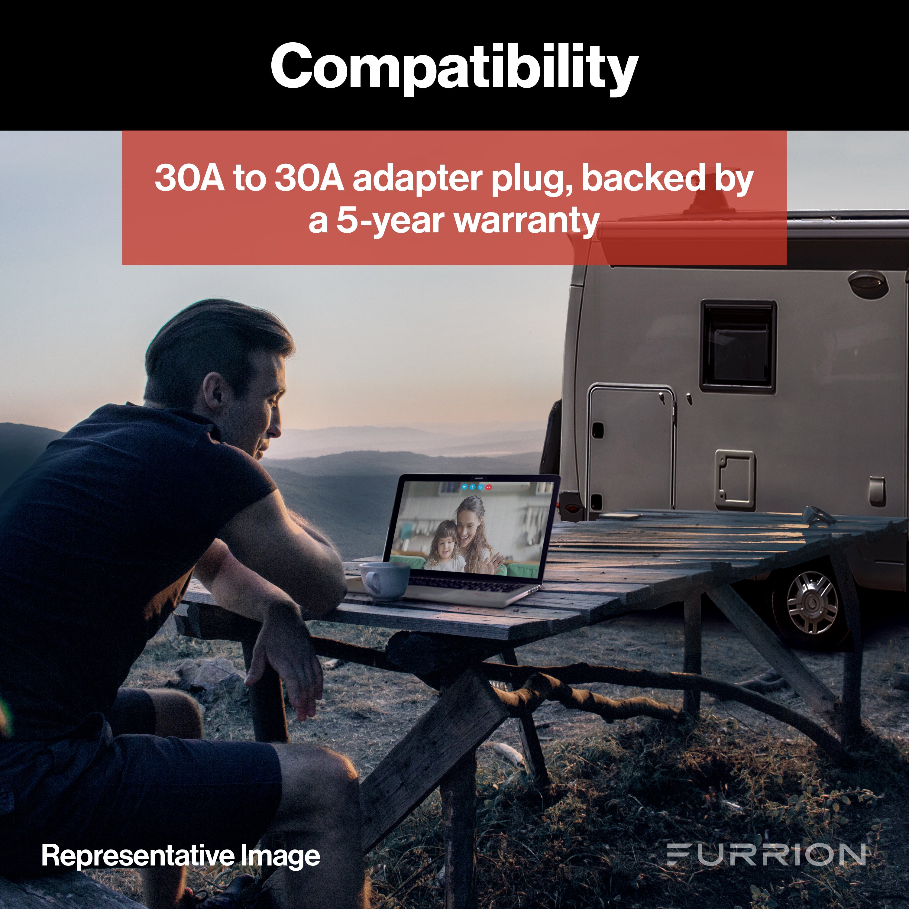 Furrion Adapter Plug - 30A To 30A #F3030Ad-Ry - Image 4