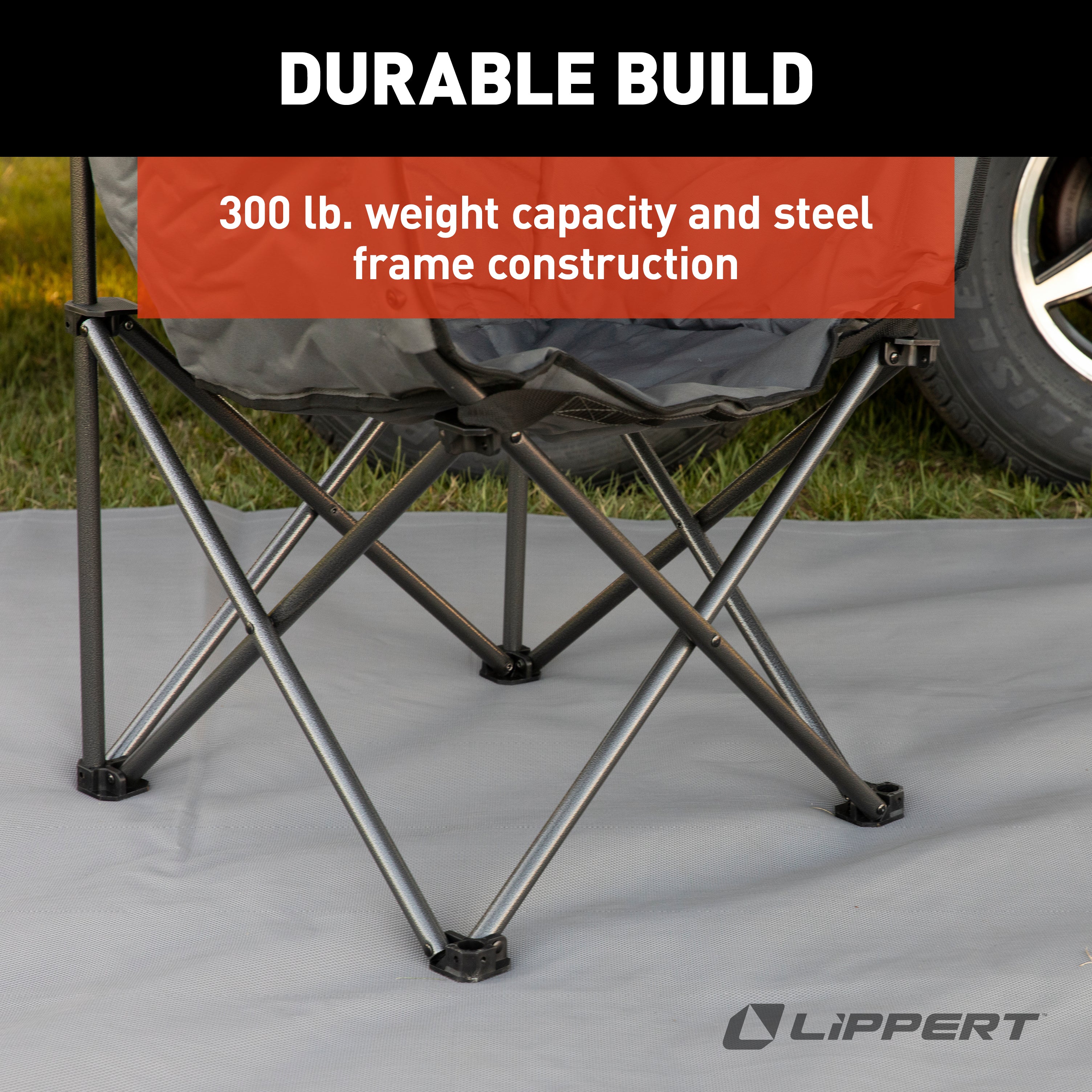 Lippert Campfire Barrel Chair - Dark Grey - Image 3