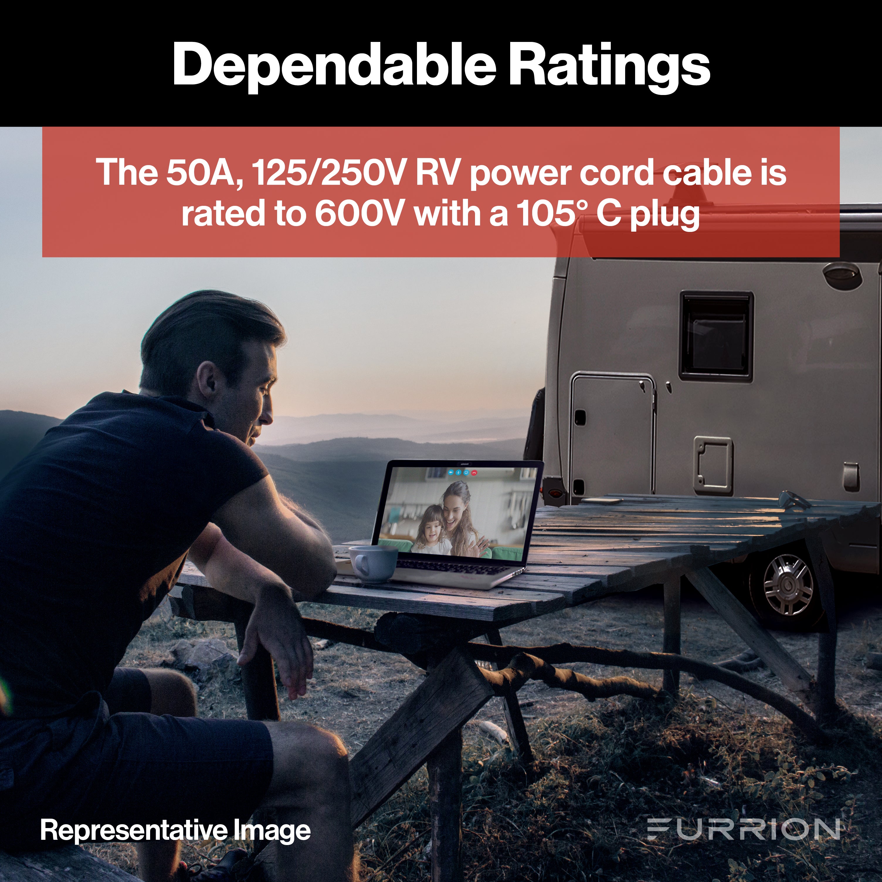 Furrion Powersmart 50' Rv Power Cord - 50A, 125/250V, Yellow #F50250-Sy-Am - Image 6