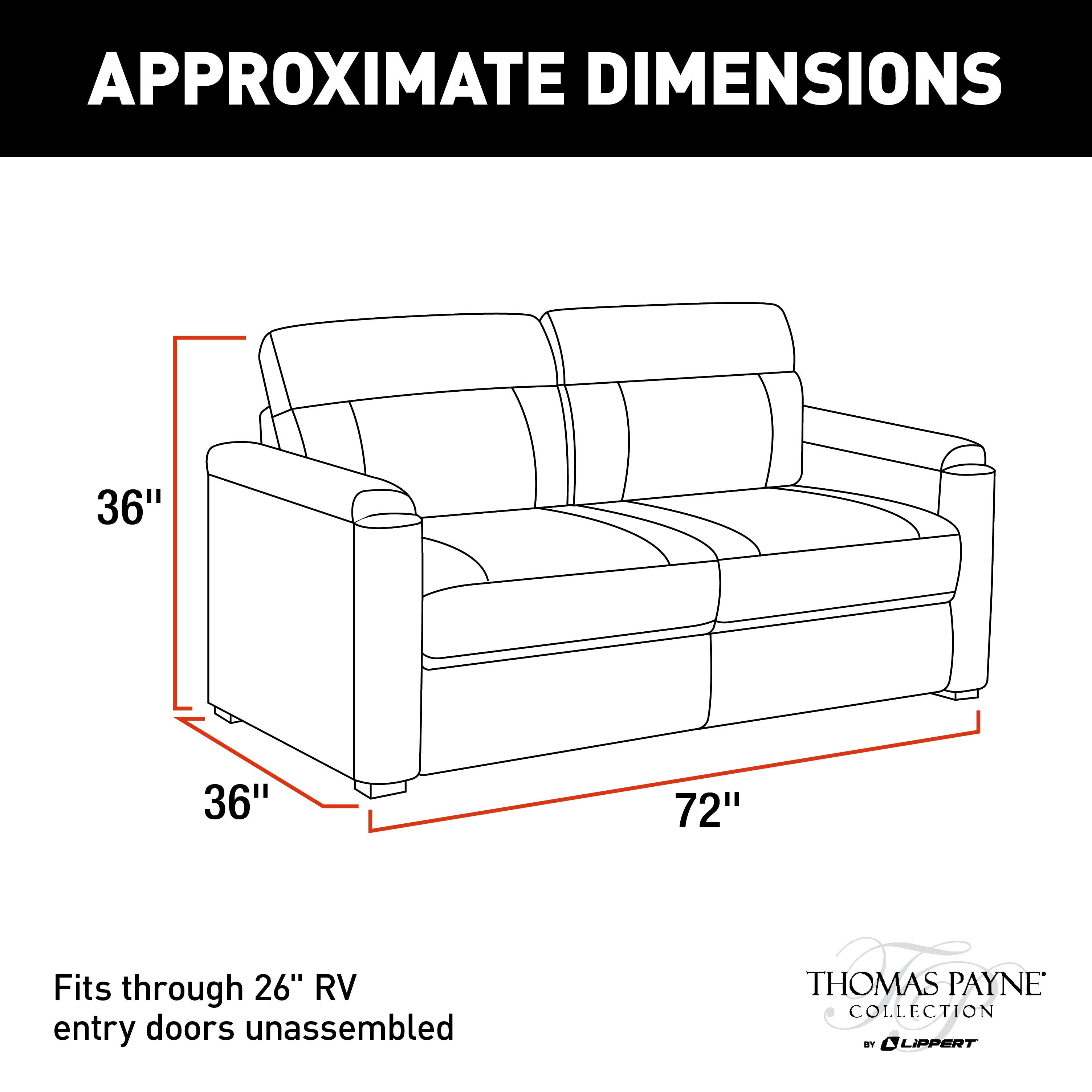 Thomas Payne Rv Tri-Fold Sofa - 72" Millbrae #2020128894 - Image 2