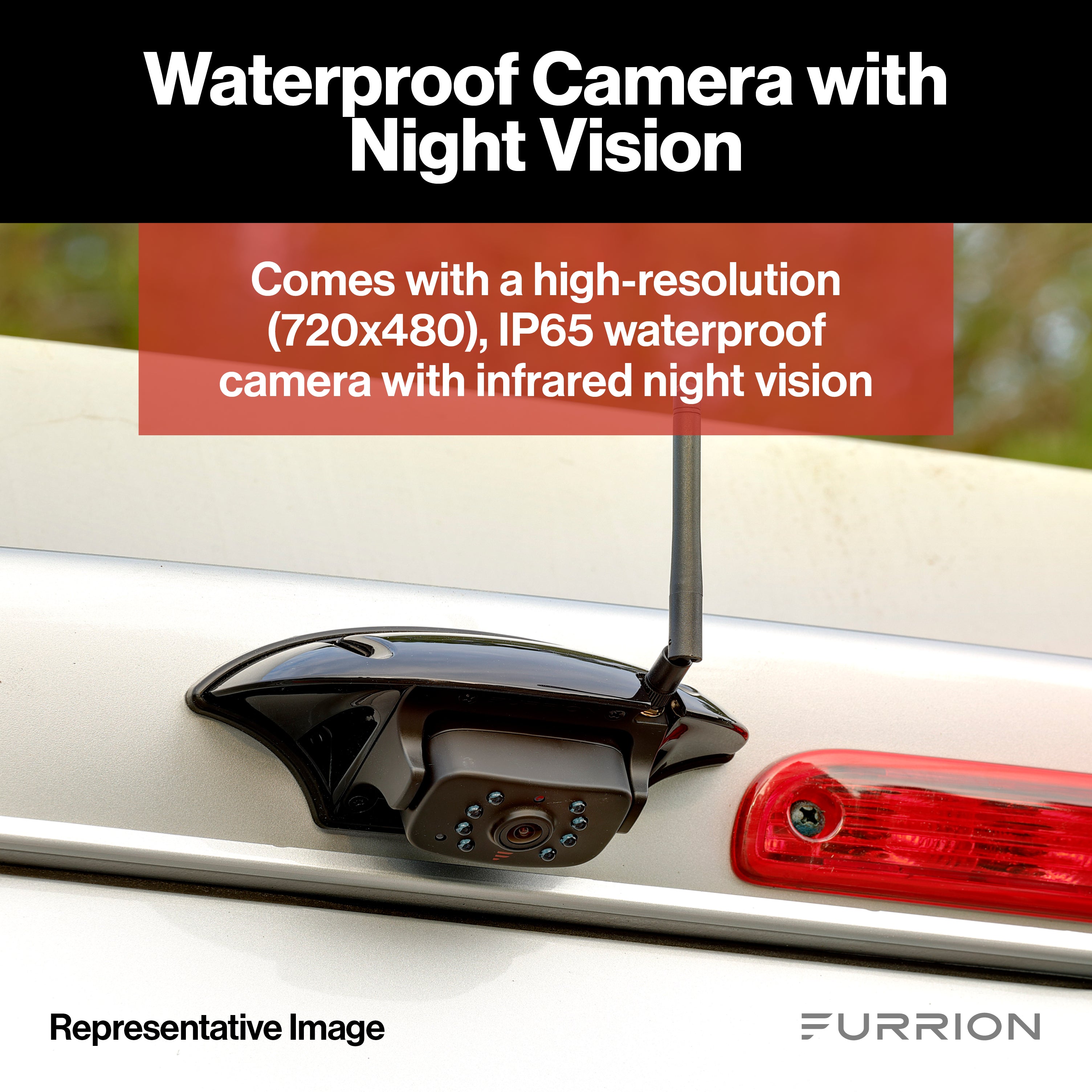 Furrion Vision S Rv Backup Camera System With 4.3" Monitor - Rear Sharkfin Camera #Fos43Tasf - Image 4