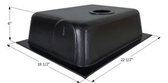 ICON - RV Waste Holding Tank HT630ABD - 8 Gallons - 22.5" x 18.5" x 6" - Bottom Drain