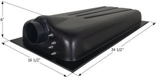 ICON - 18 Gallon RV Waste Holding Tank Center End Drain 34-1/2" x 16-1/2" x 6" HT707ED