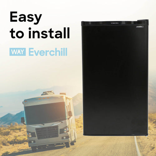 Everchill 4.5 Cubic Foot 12 Volt Right Hand Hinge Stainless Steel Refrigerator #WD-127FDC/RHH