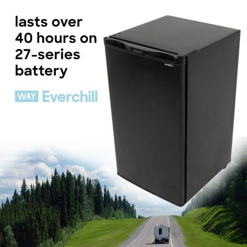 Everchill 4.5 Cubic Foot 12 Volt Right Hand Hinge Stainless Steel Refrigerator #WD-127FDC/RHH