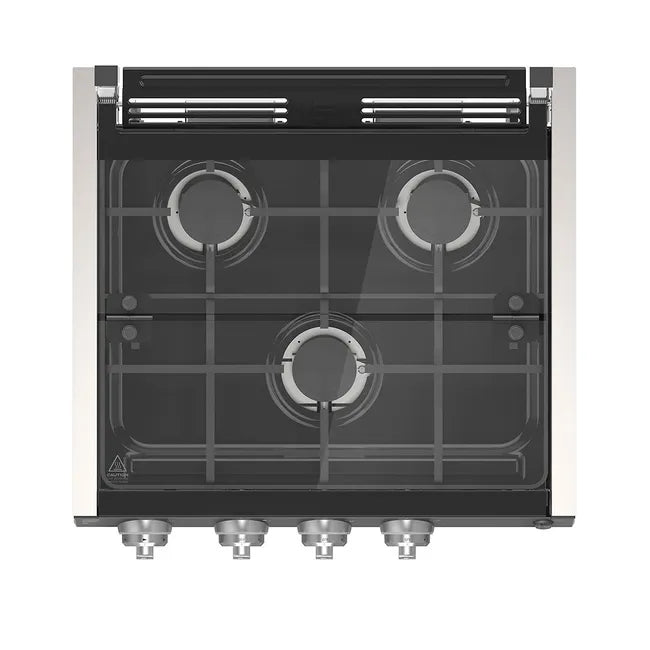 Furrion 3-Burner Gas RV Cooktop with Glass Cover - 20"