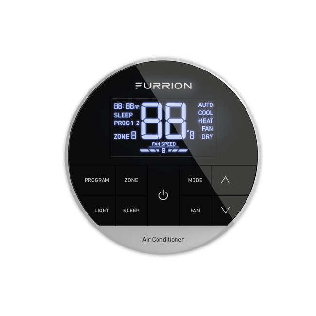 Furrion Chill® Single-Zone Basic Backlit LED Wall Thermostat - Black, 2 Fan Speeds 2021130946