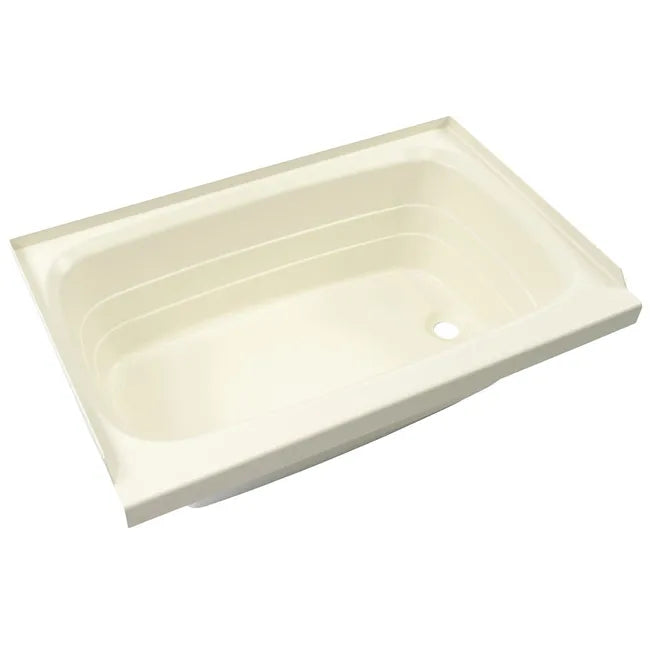 28" x 54" Shower Pan with Right Drain by Lippert Almond Only 209110