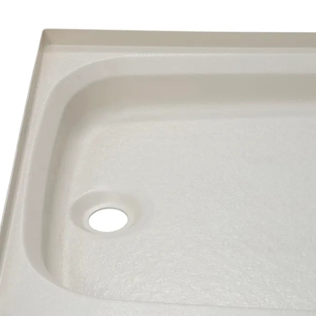24" x 32" Shower Pan with Left Drain by Lippert - White or Parchment Only