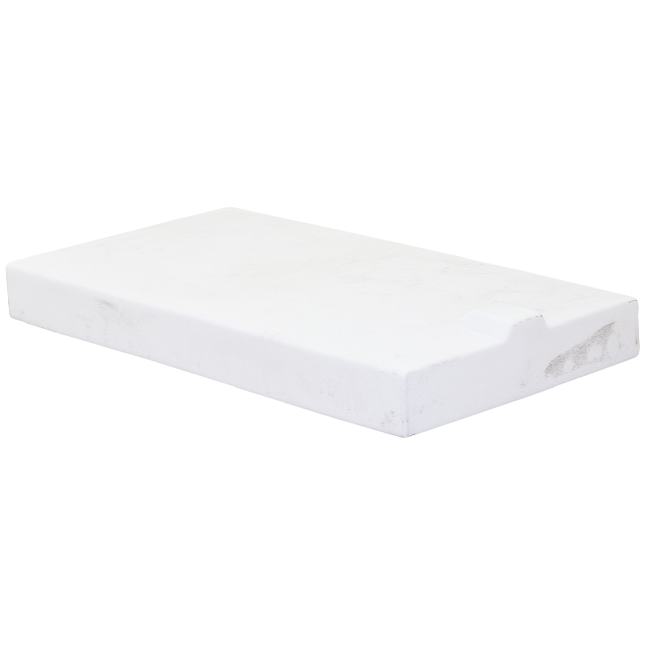 A white 40 gallon RV water tank with no visible fittings.