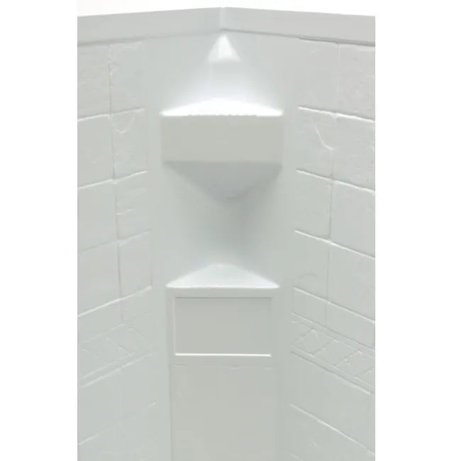 Neo Angle Shower Wall Surround; 34"x 34"x 68" by Lippert - White or Parchment Only